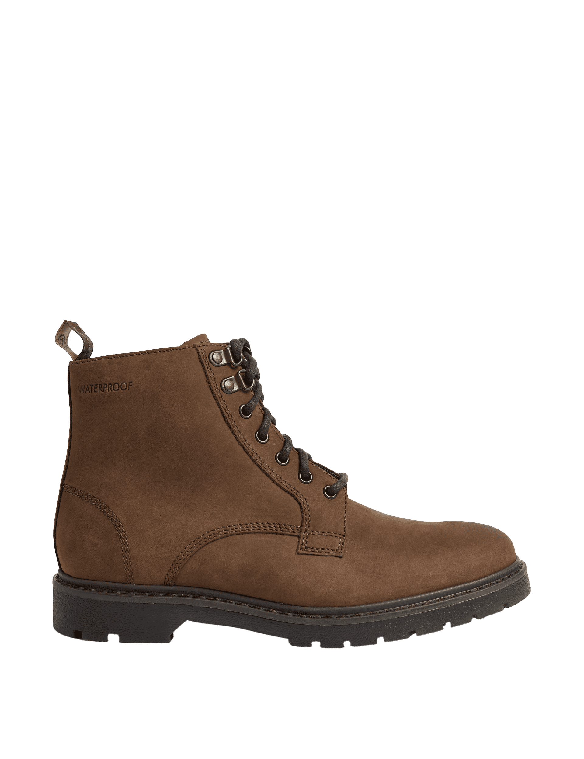 M&S Collection Men's Waterproof Leather Boots - 8 - Light Brown, Dark Brown,Black,Light Brown