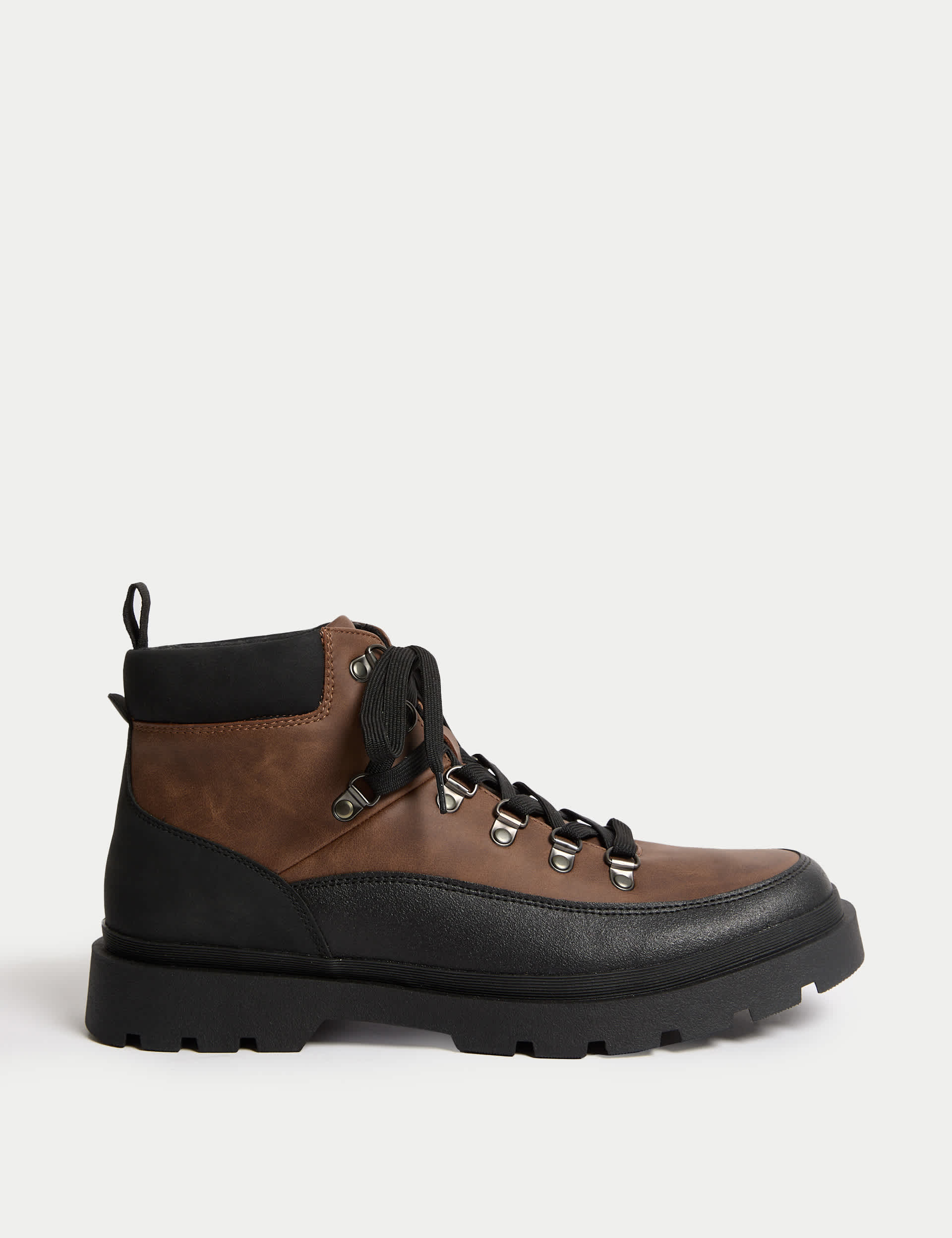 M&S Men's Hiker Boots - 9 - Brown Mix, Brown Mix