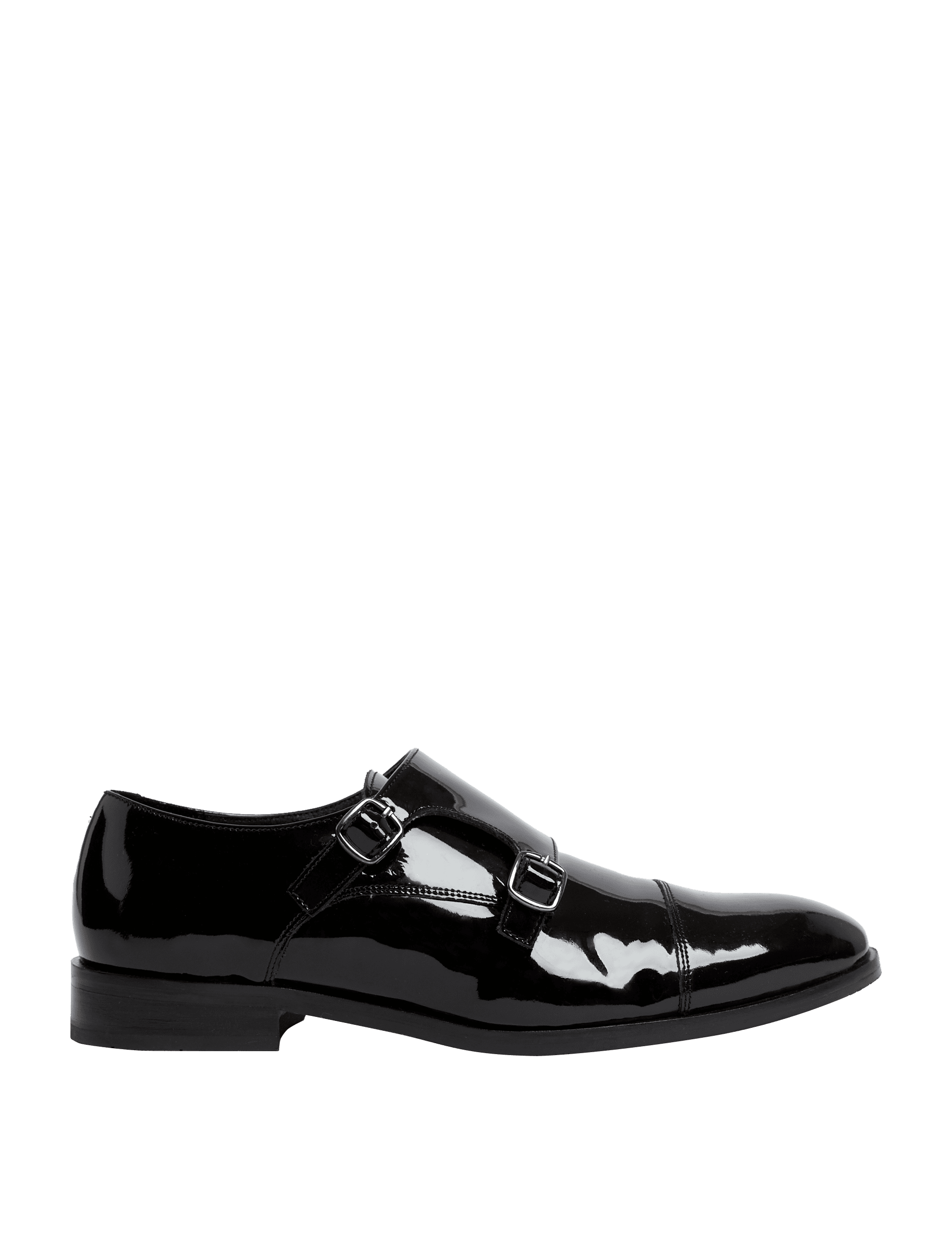 Autograph Men's Leather Double Monk Strap Shoes - 9 - Black, Black