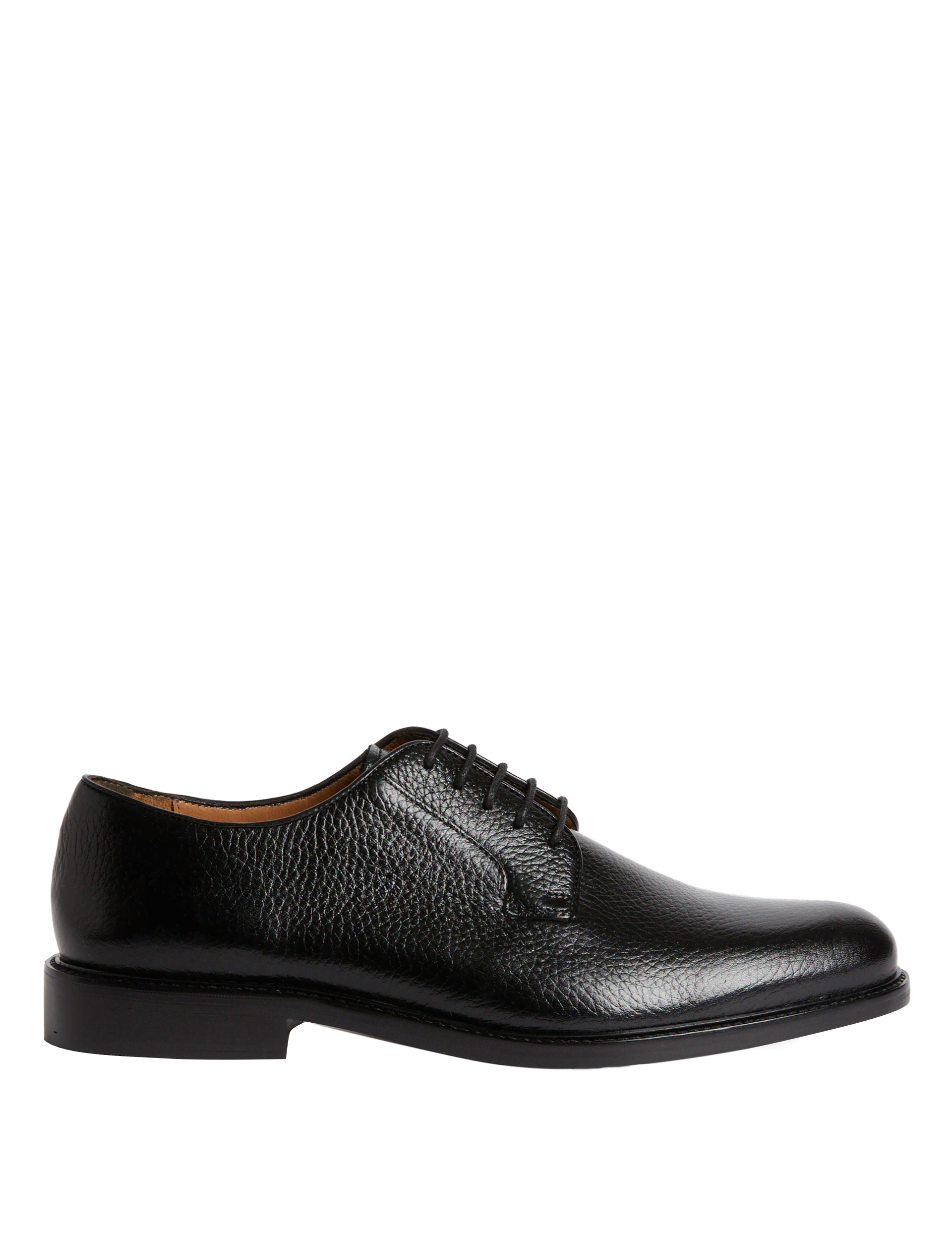 M&S Sartorial Men's Leather Derby Shoes - 7 - Black, Black