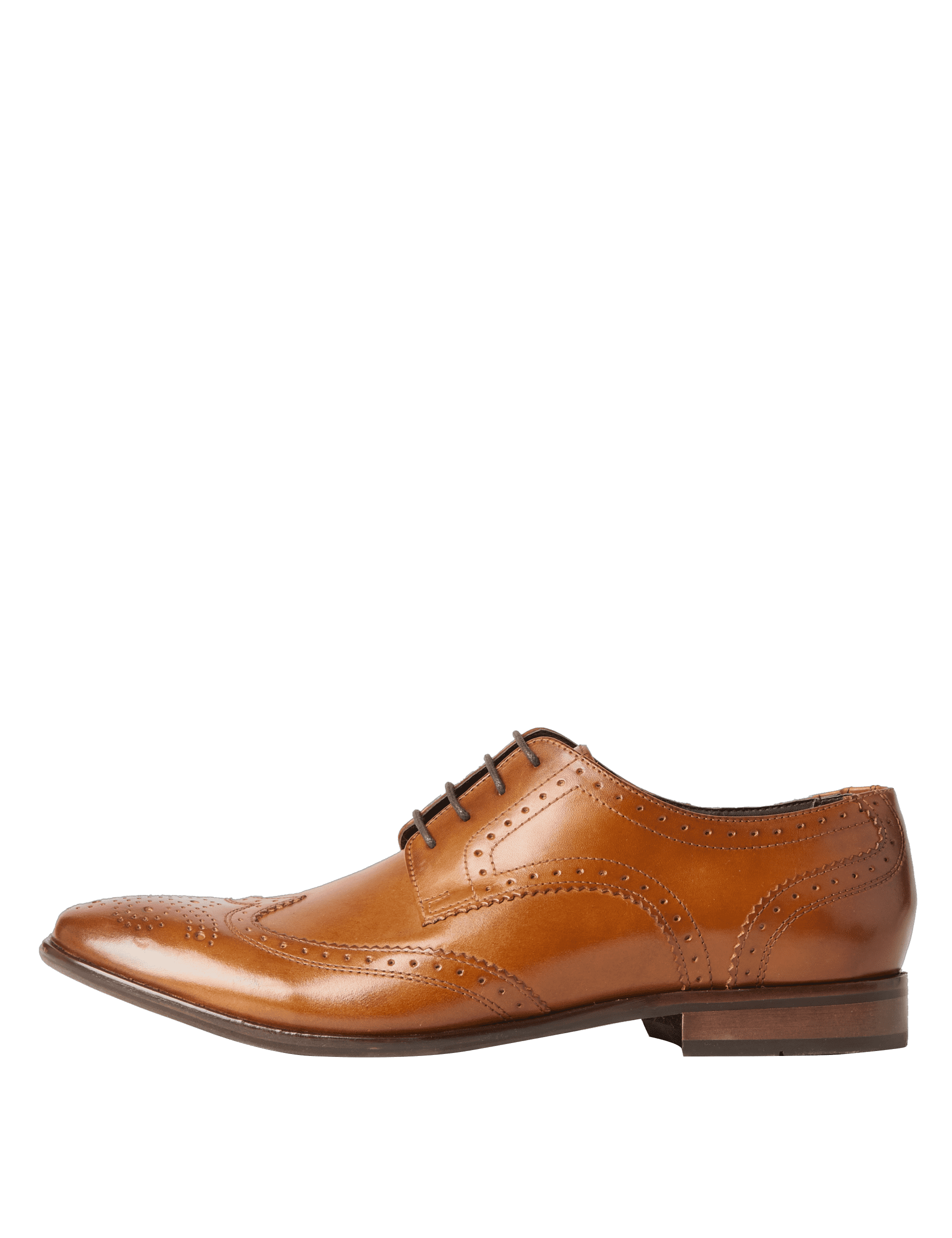 M&S Collection Men's Leather Brogues - 9 - Tan, Black,Tan