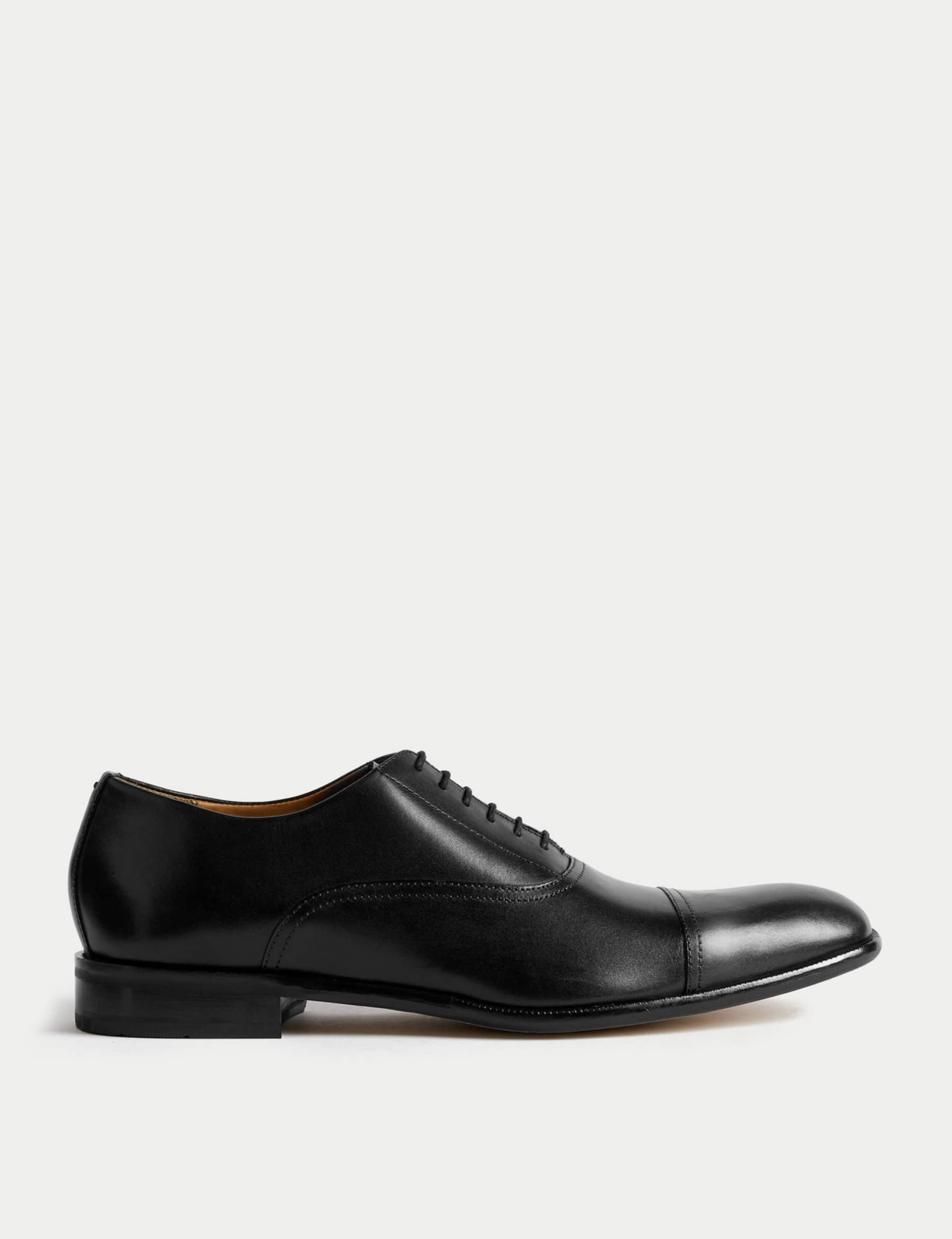 Autograph Men's Leather Oxford Shoes - 9 - Black, Black,Brown