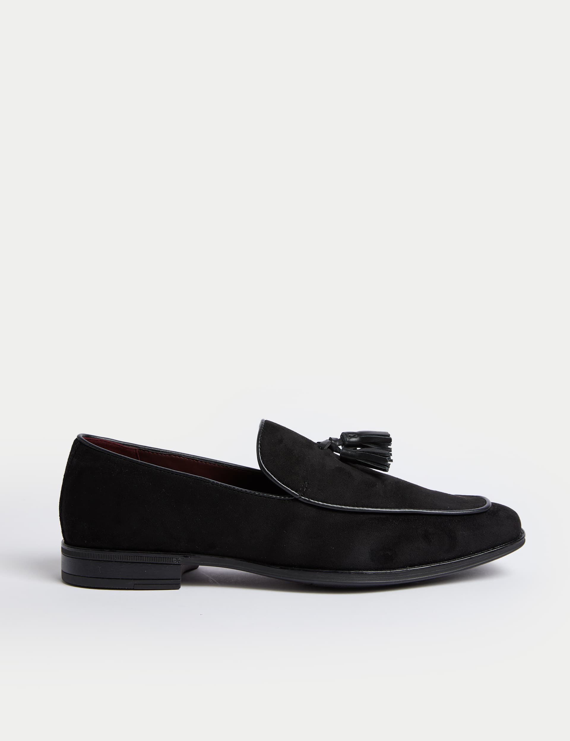 M&S Men's Velvet Loafers - 10 - Black, Black