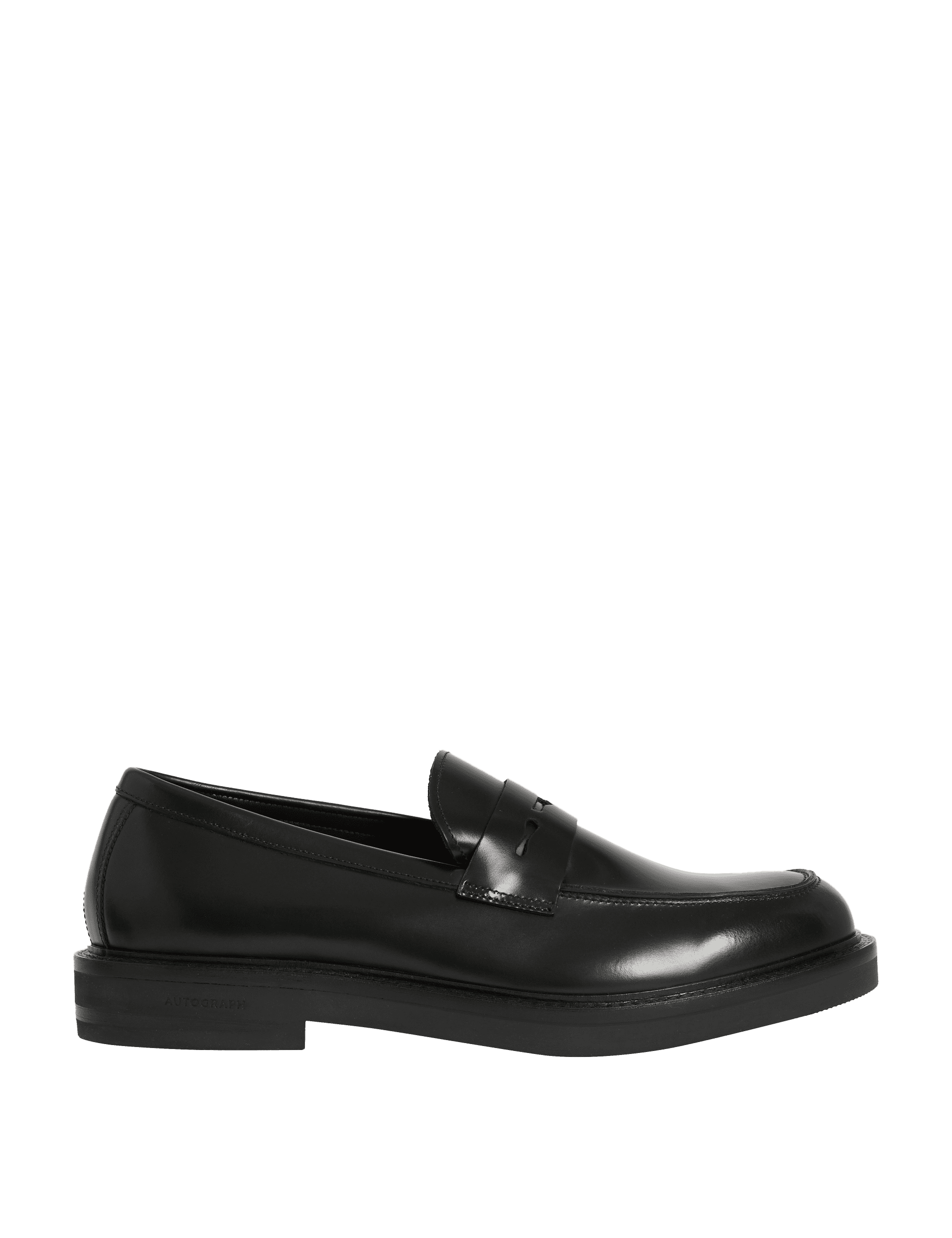 Autograph Men's Leather Slip-On Loafers - 9 - Black, Black