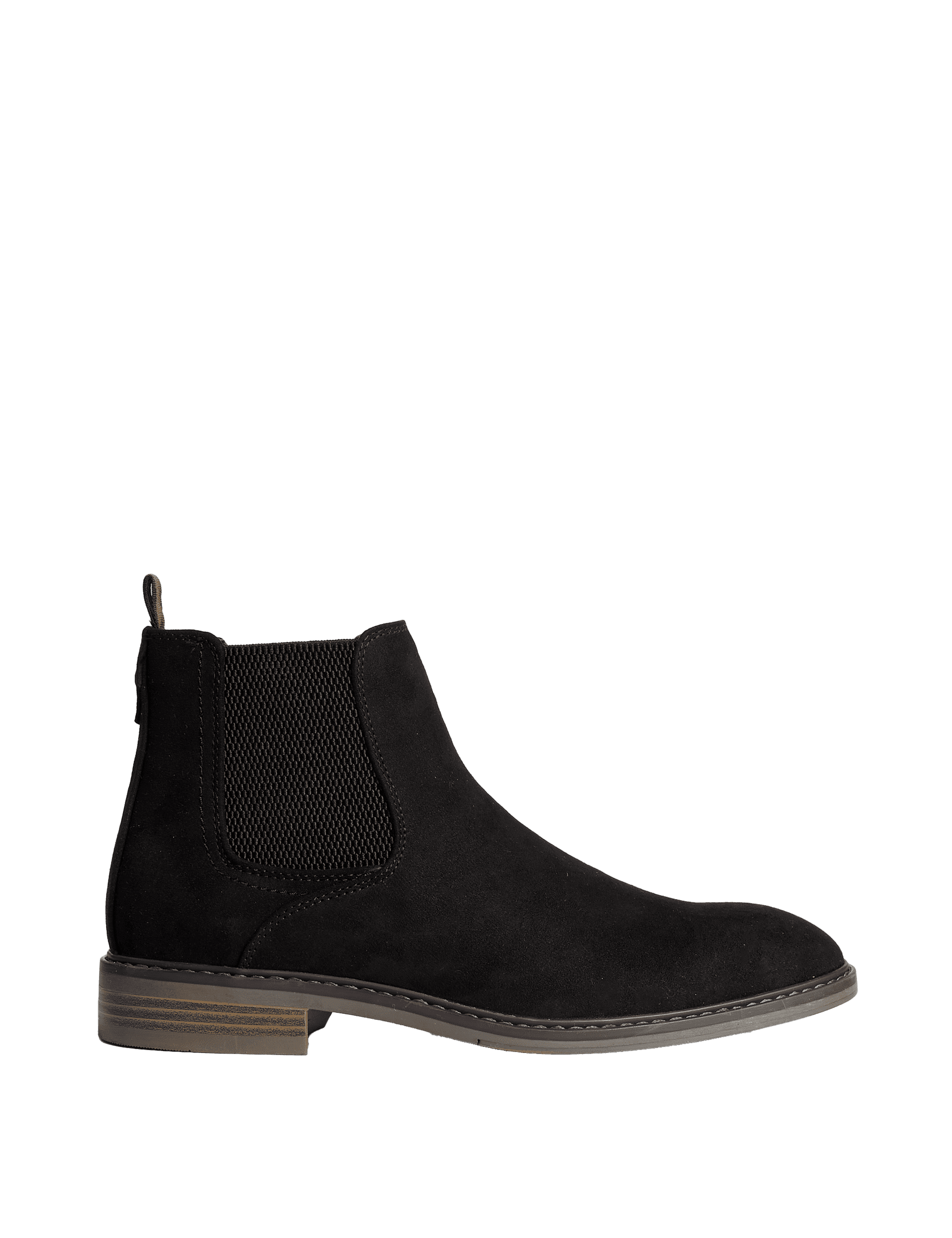 M&S Collection Men's Suedette Chelsea Boots - 9 - Black, Tan,Black