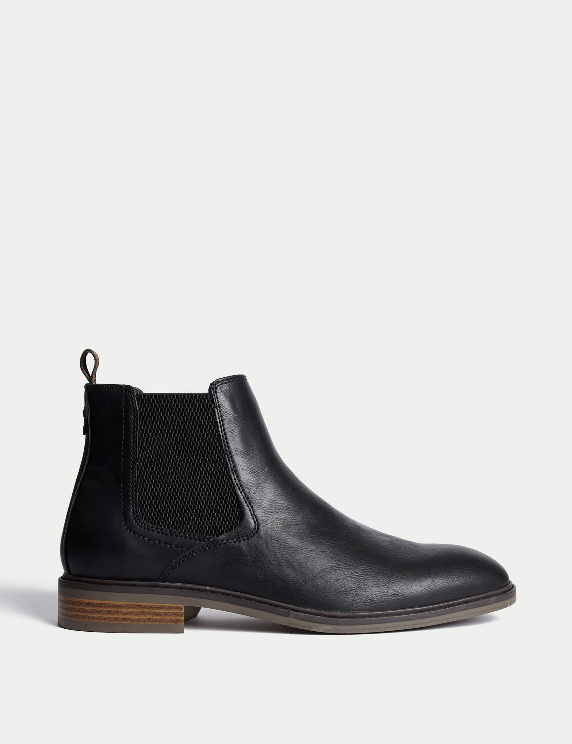 M&S Men's Chelsea Boots - 9 - Black, Tan,Black