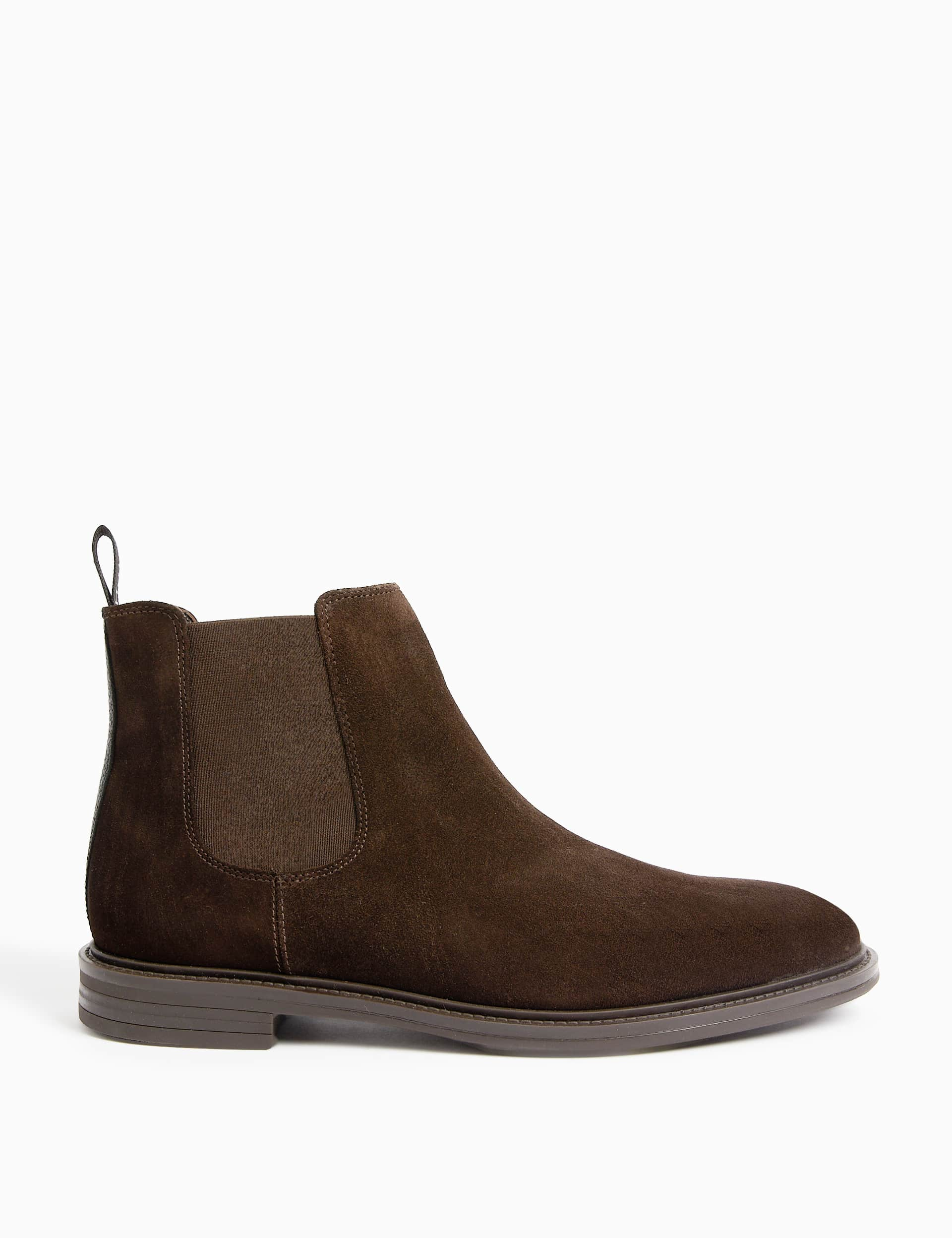 Autograph Men's Suede Chelsea Boots - 10 - Dark Brown, Dark Brown,Black,Charcoal