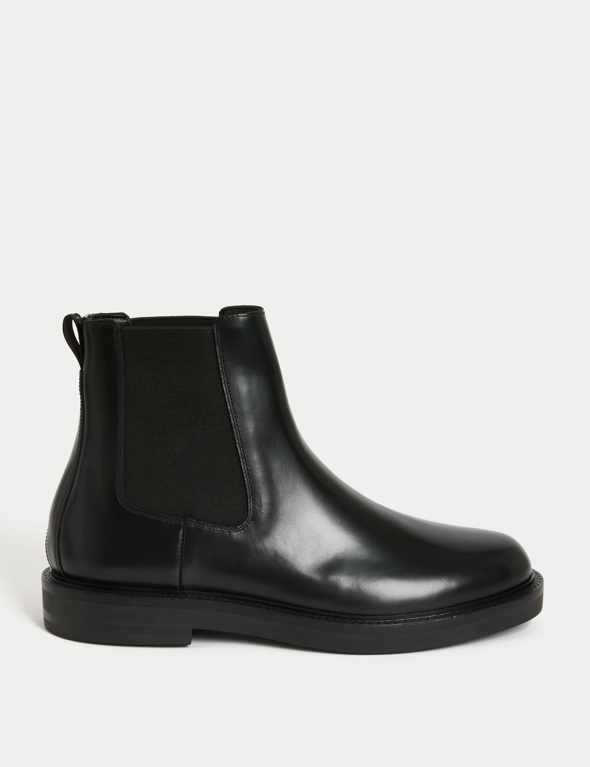 Autograph Men's Leather Chelsea Boots - 10 - Black, Black