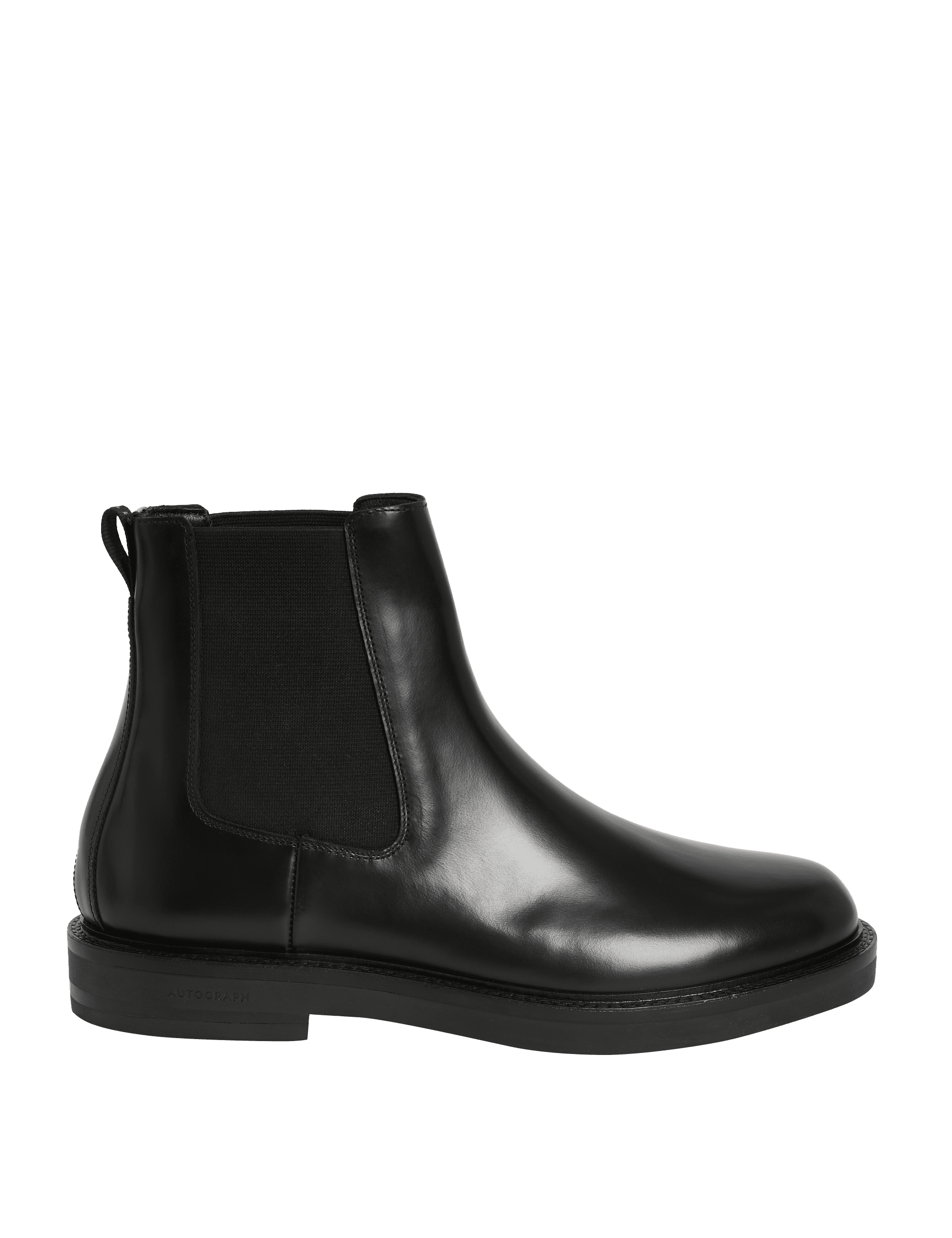 Autograph Men's Leather Chelsea Boots - 8 - Black, Black