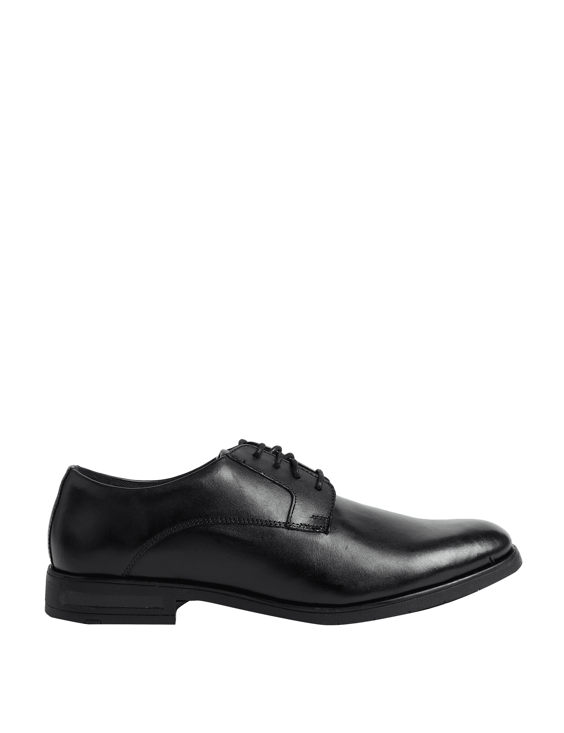 M&S Collection Men's Airflex Leather Derby Shoes - 9 - Black, Black,Brown