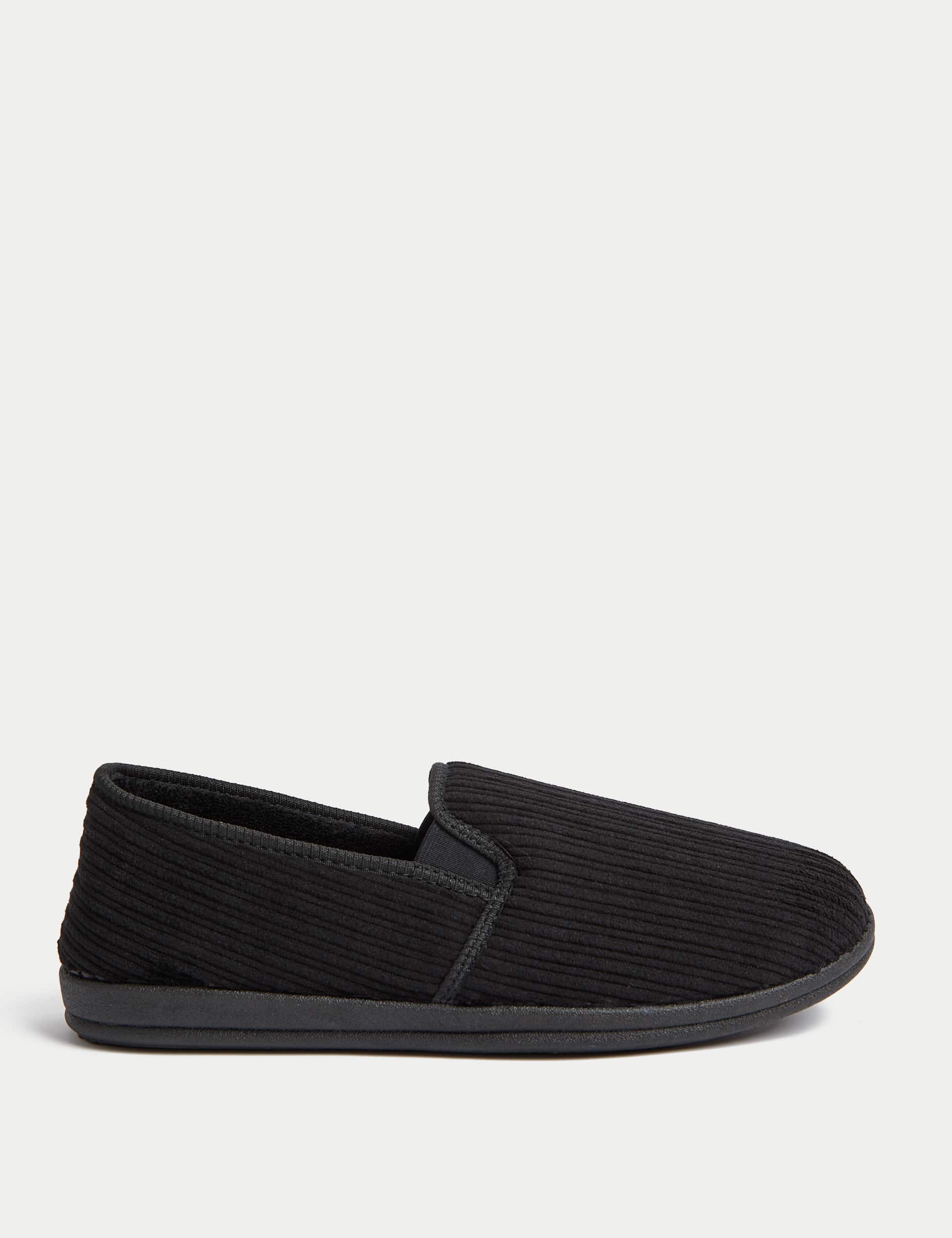 M&S Men's Corduroy Slippers with Freshfeet 