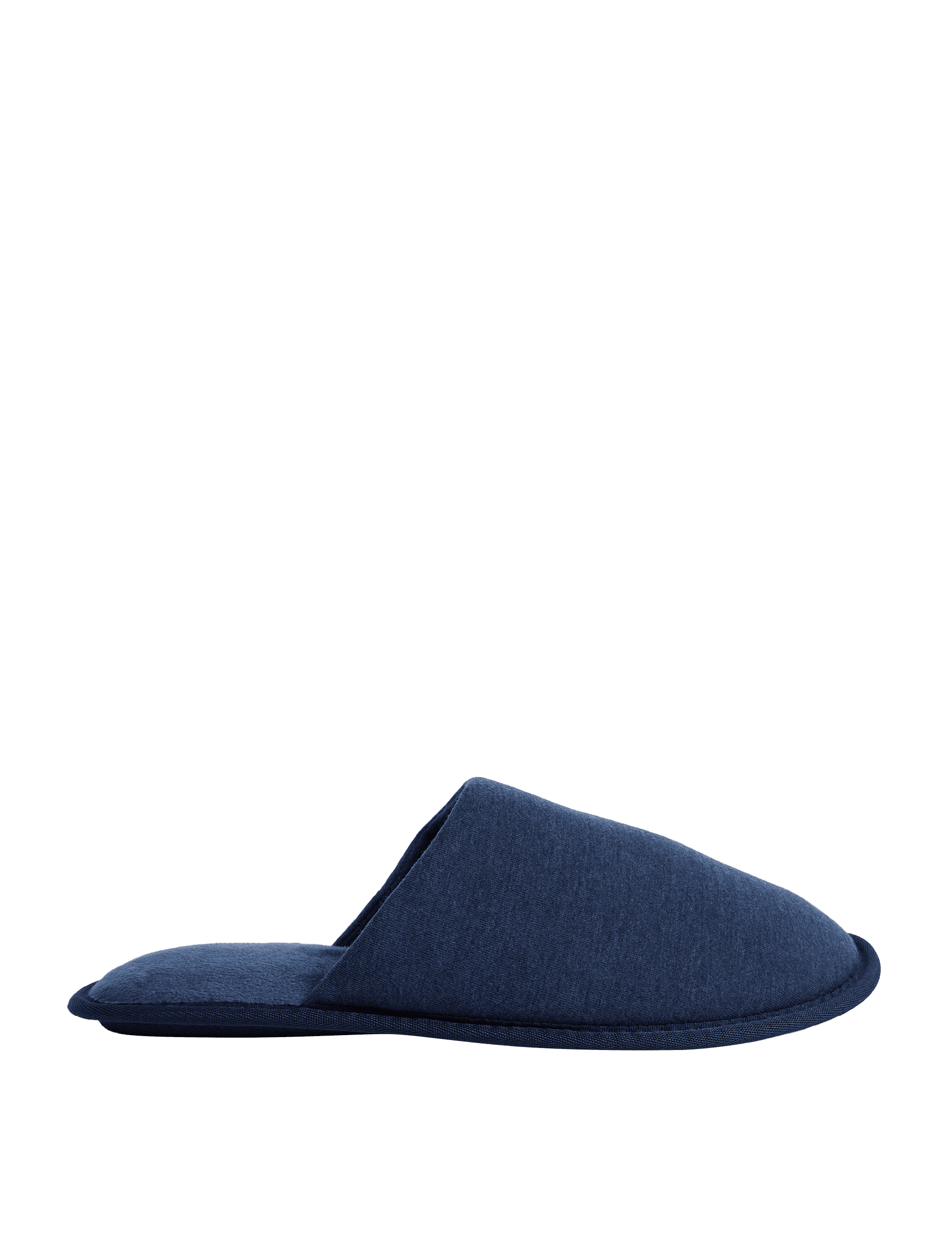 M&S Collection Men's Mule Slippers with Freshfeet - Dark Navy, Dark Navy,Light Grey