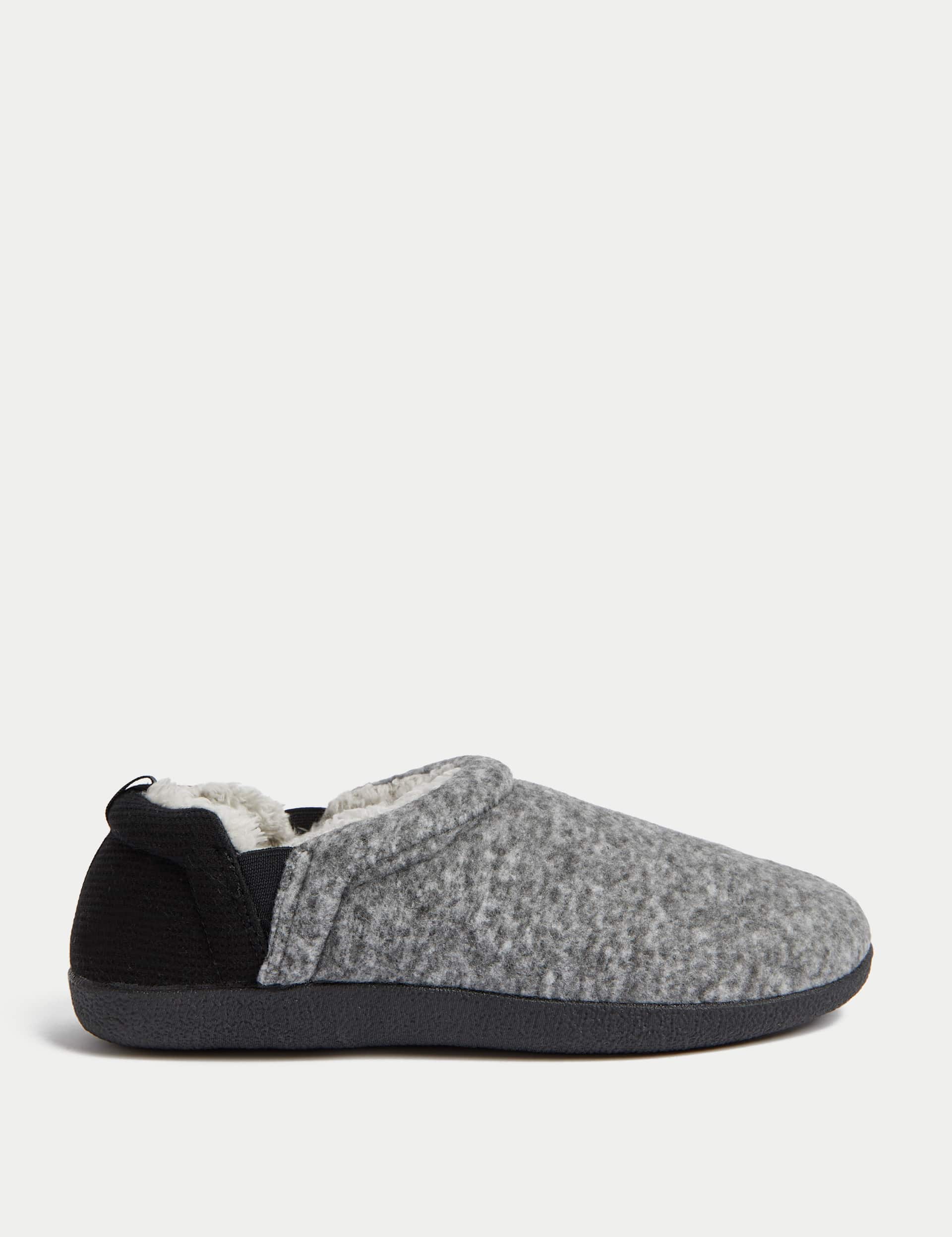 M&S Men's Fleece Lined Slippers with Freshfeet 
