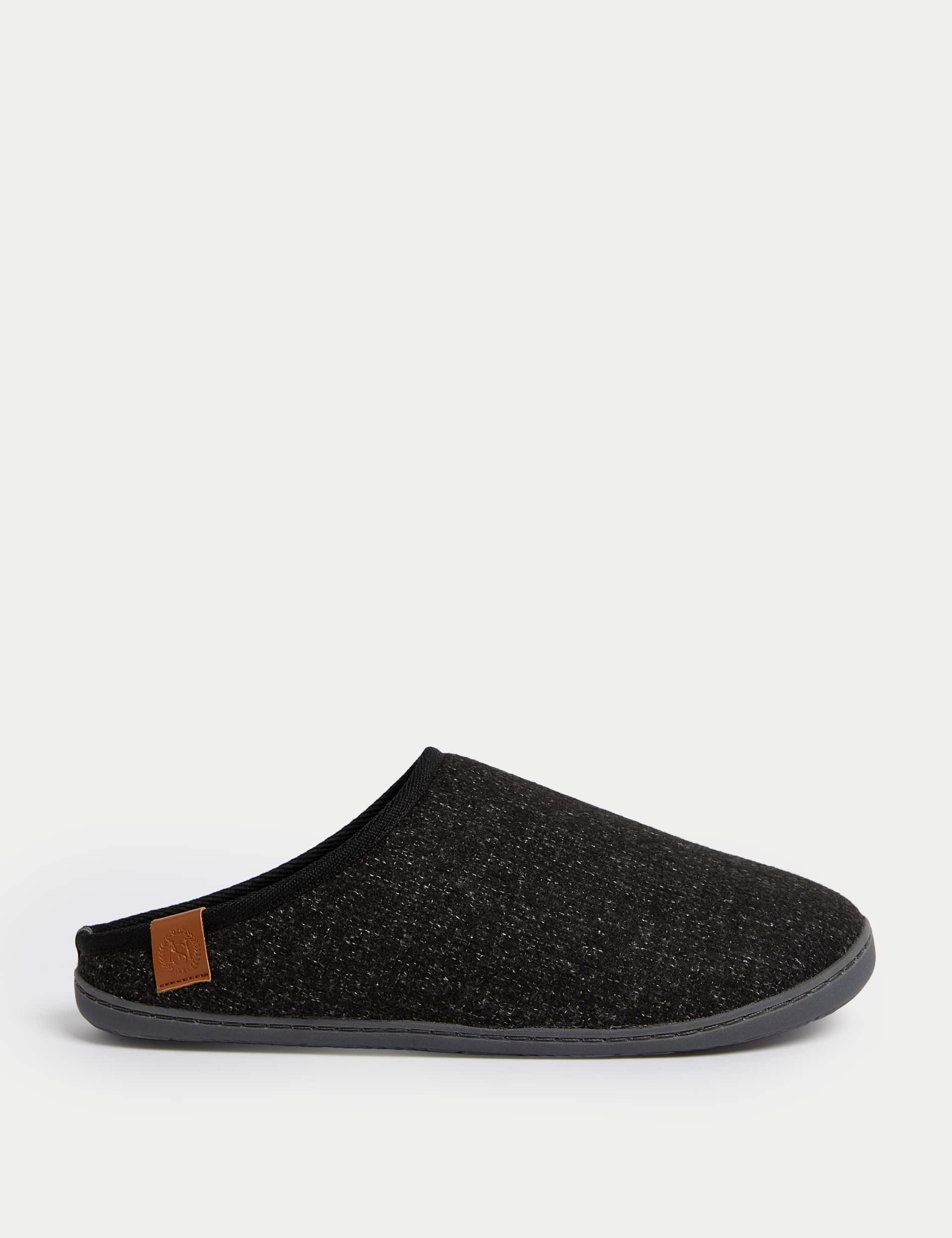M&S Men's Fleece Lined Mule Slippers with Freshfeet 