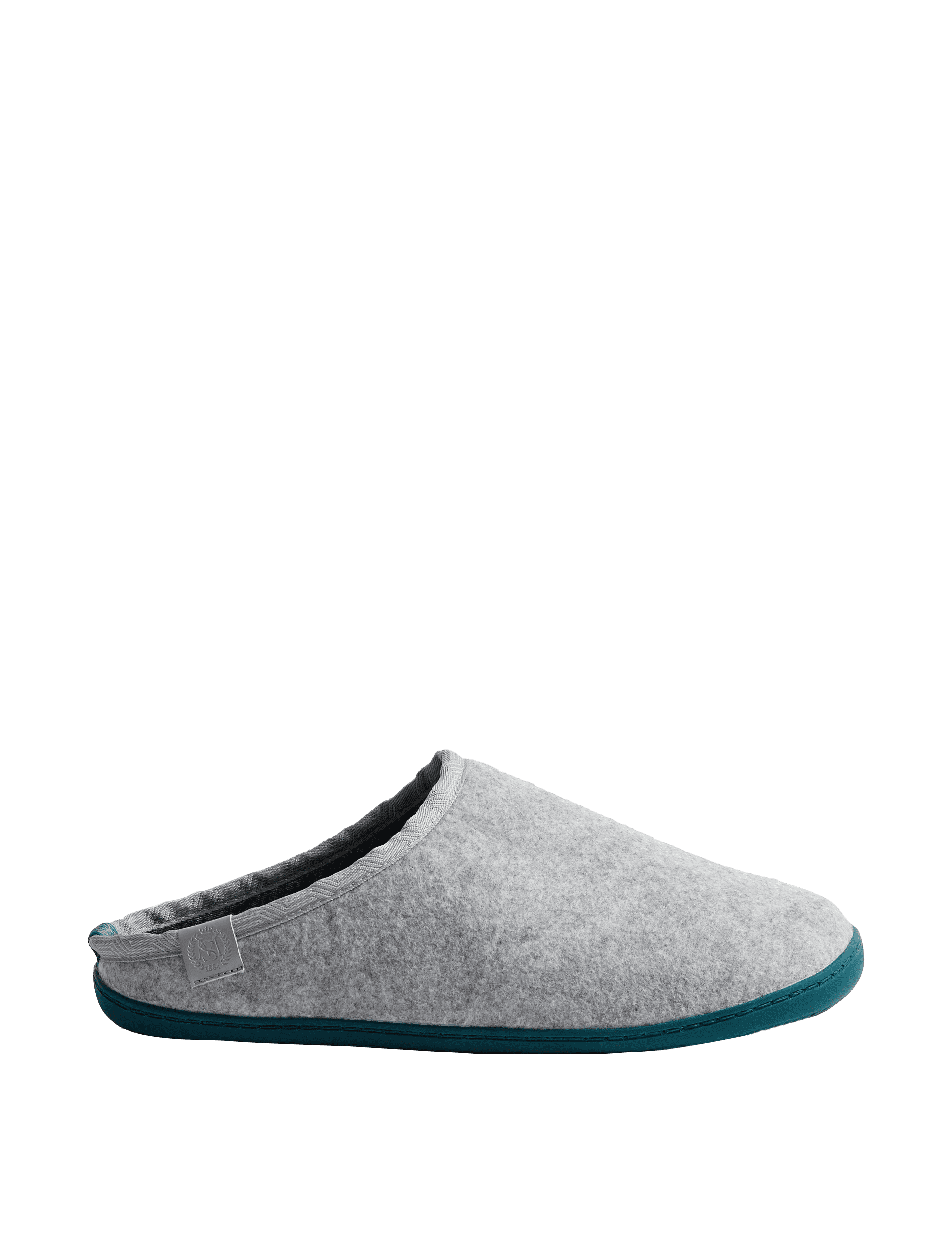 M&S Collection Men's Cool Lined Mule Slippers - 9 - Light Grey, Navy,Light Grey,Charcoal