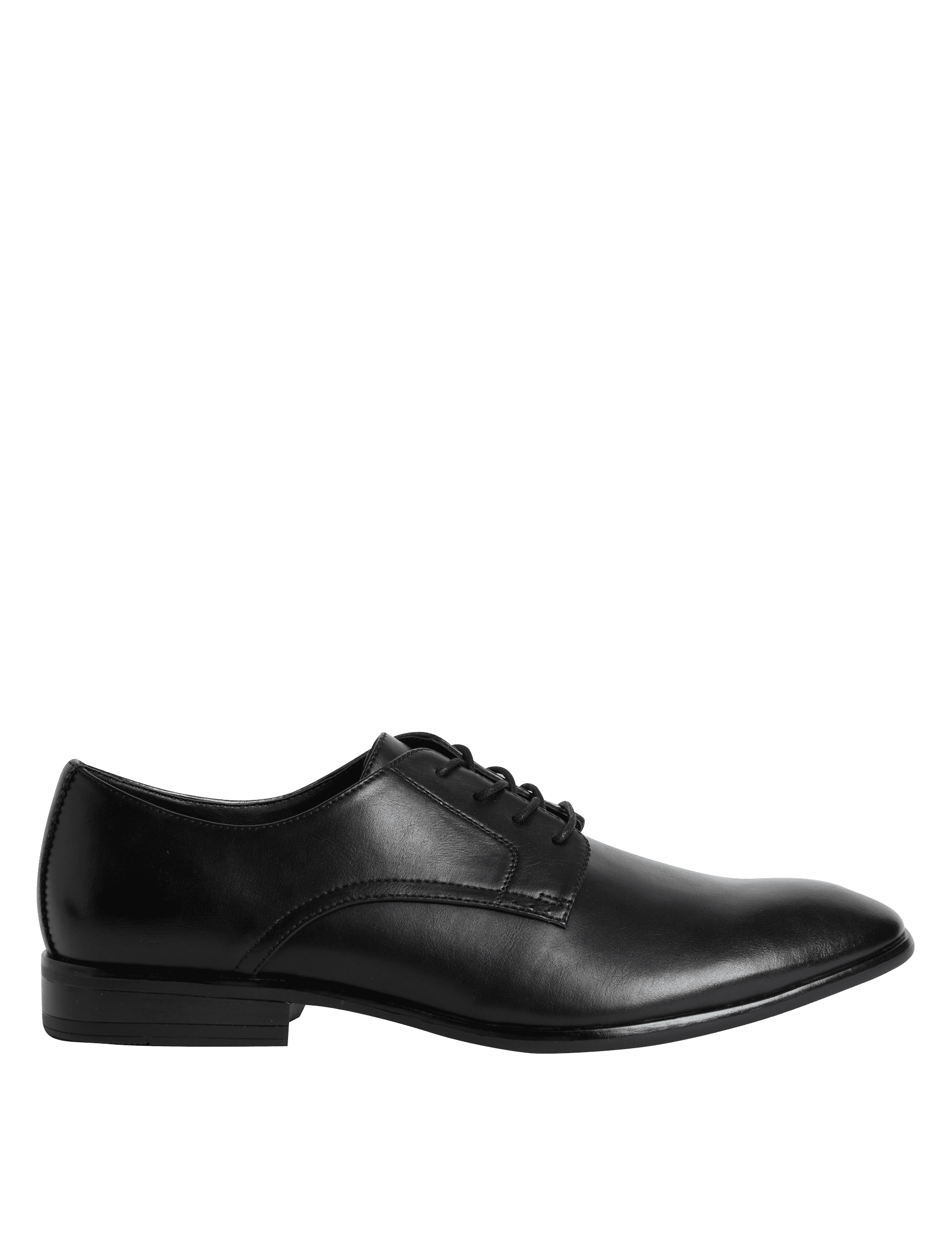 M&S Collection Men's Lace Up Derby Shoes - 9 - Black, Black