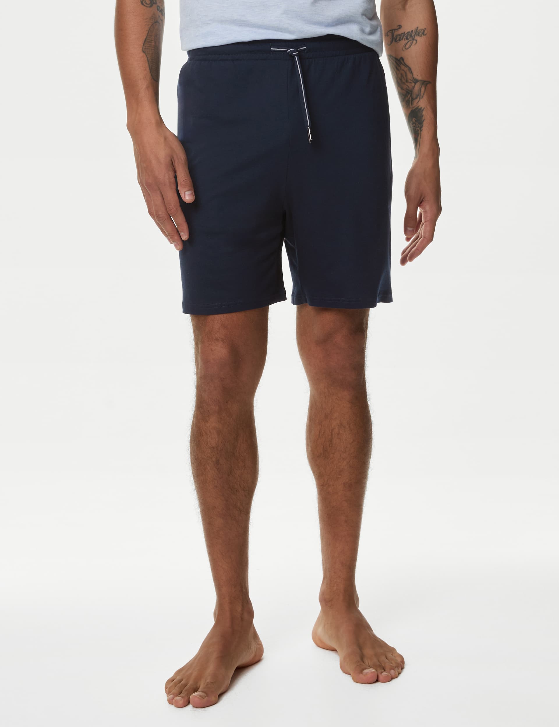 Autograph Men's Supima Cotton Modal Pyjama Shorts - Dark Navy, Grey Marl,Black,Dark Navy