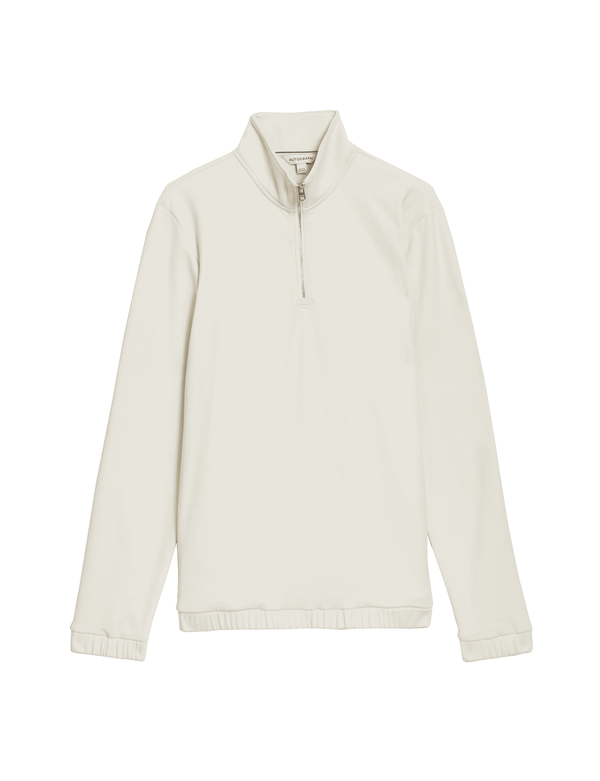 Autograph Men's Fleece Half Zip Loungewear Top - M - Ivory, Ivory