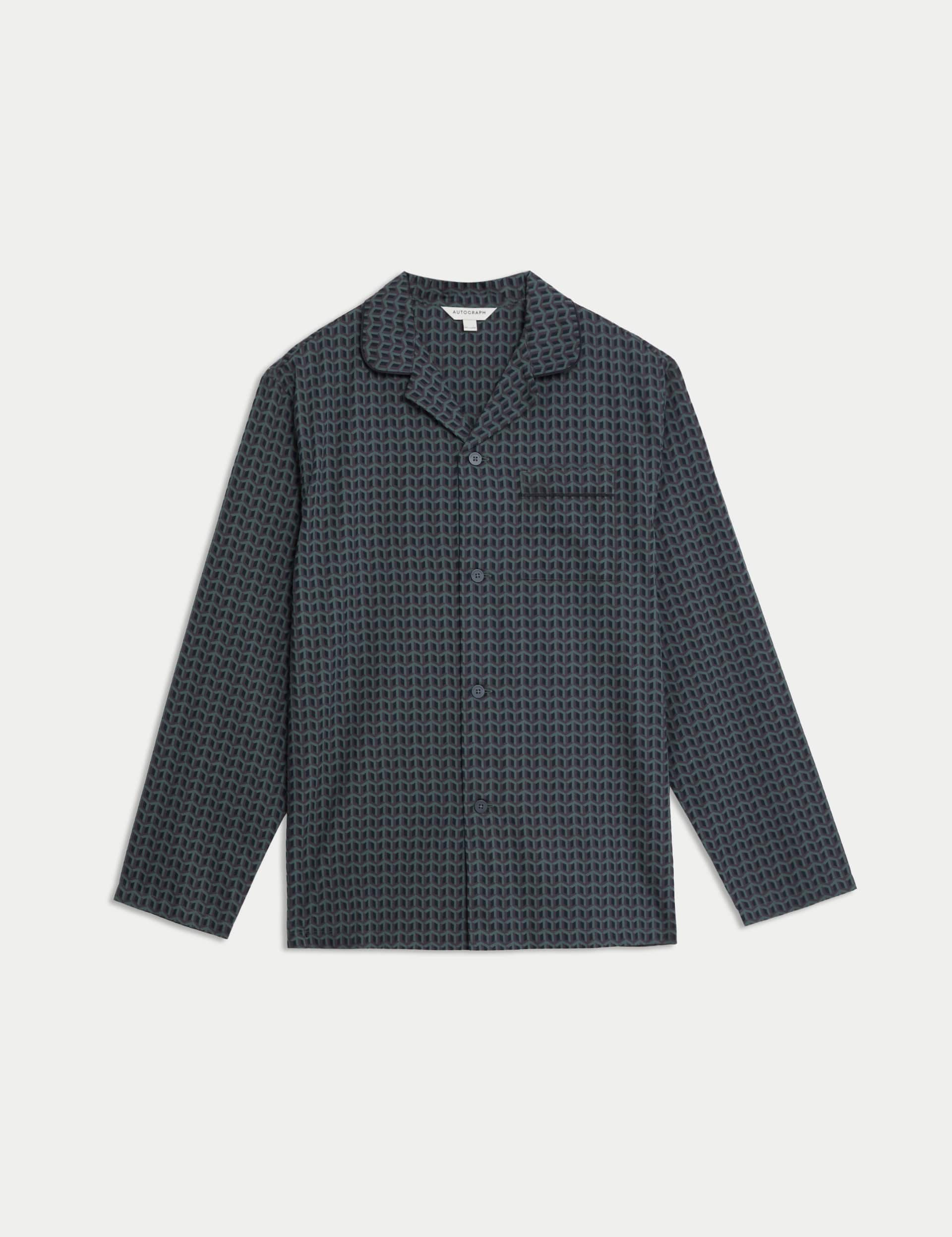 Autograph Men's Supima � Cotton Rich Geometric Pyjama Top