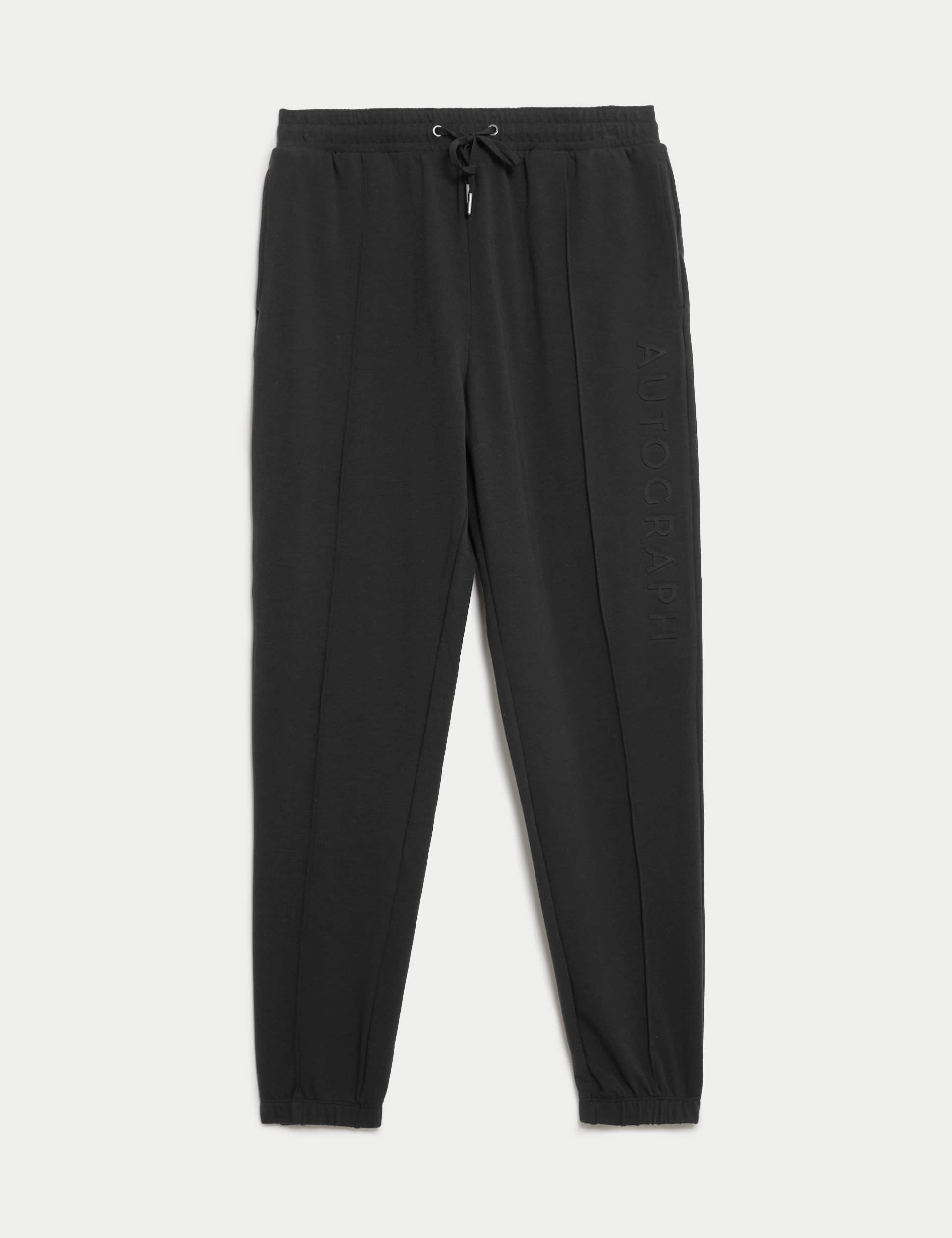 Autograph Men's Cuffed Joggers with Supima Cotton - L - Black, Black,Raisin