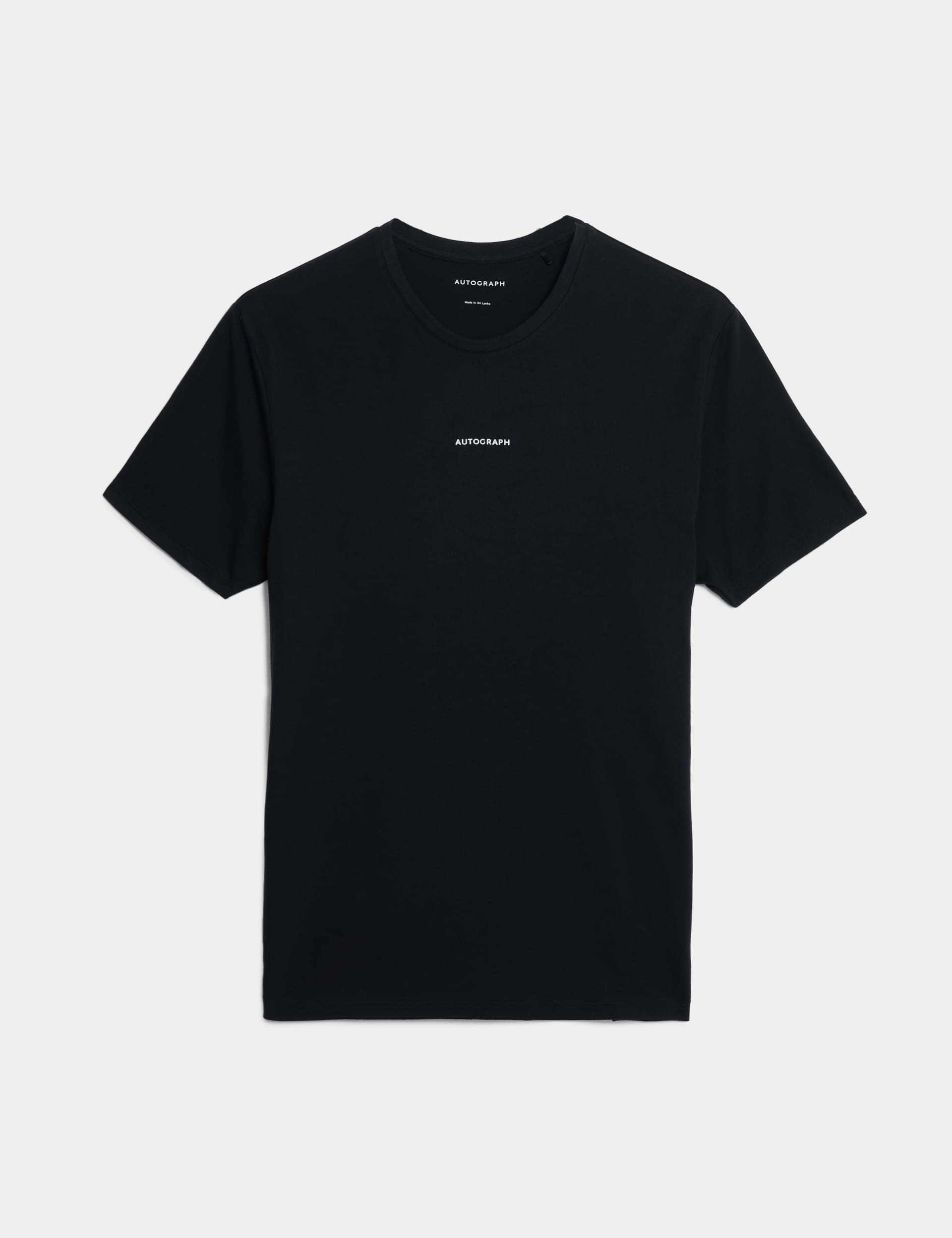 Autograph Men's Supima Cotton Blend T-Shirt - Black, Black,White