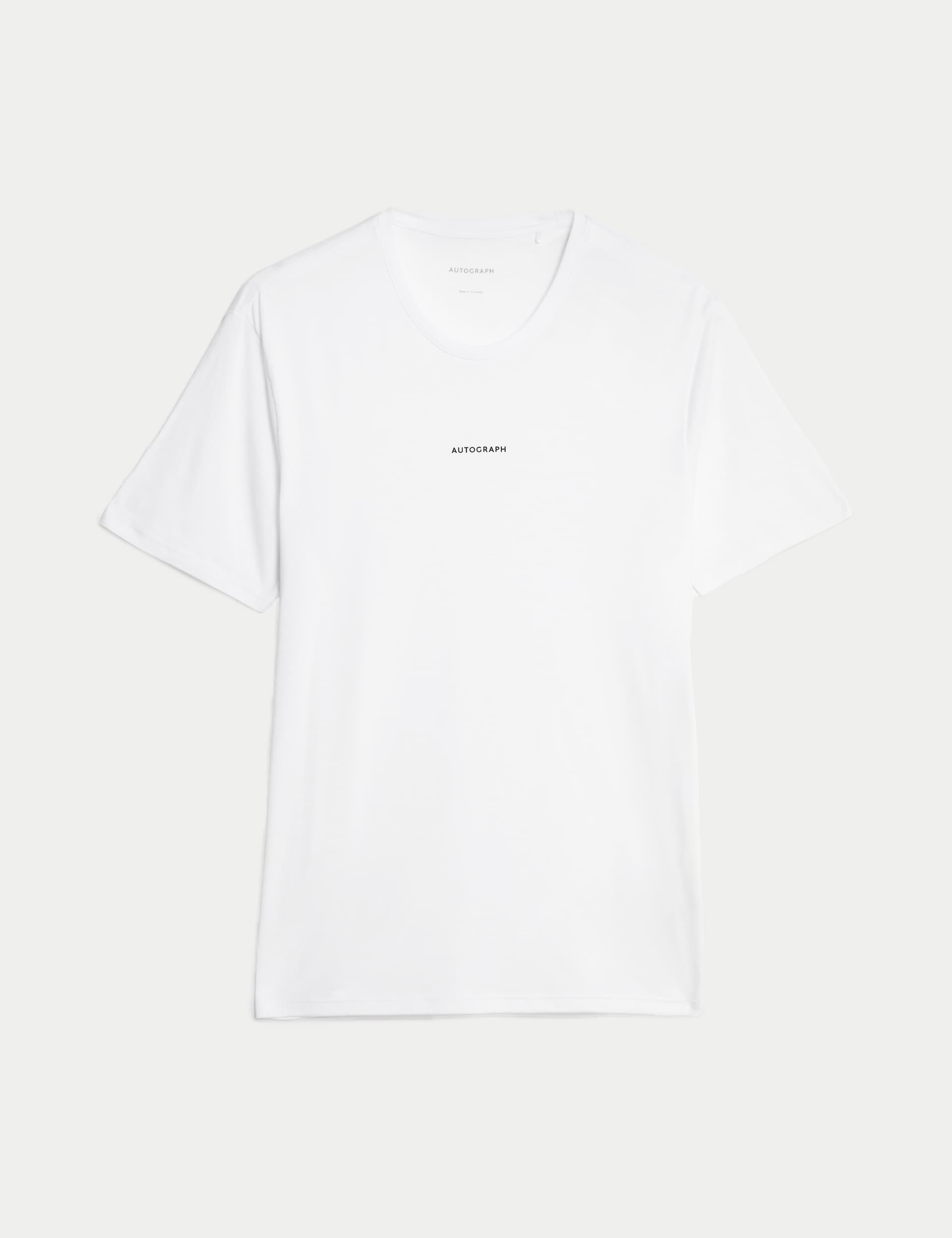 Autograph Men's Supima Cotton Blend T-Shirt - XXL - White, Black,White