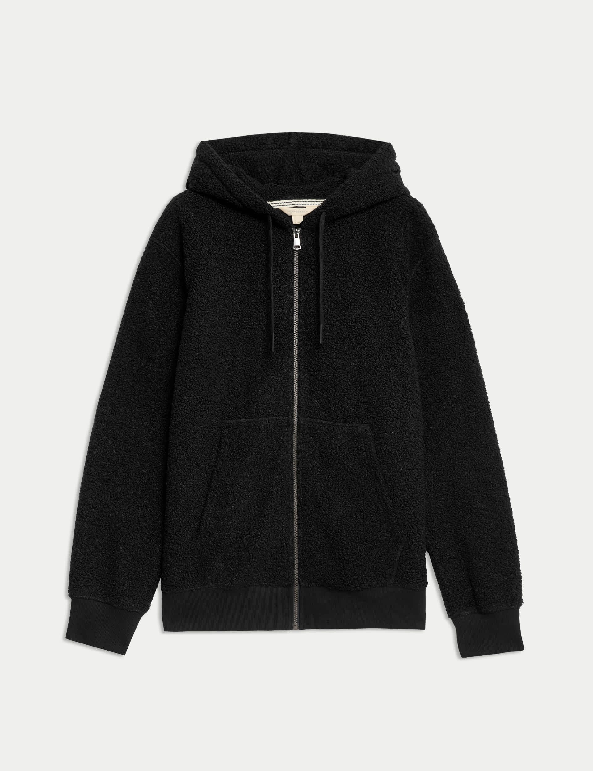 M&S Men's Zip Up Hoodie - M - Black, Black