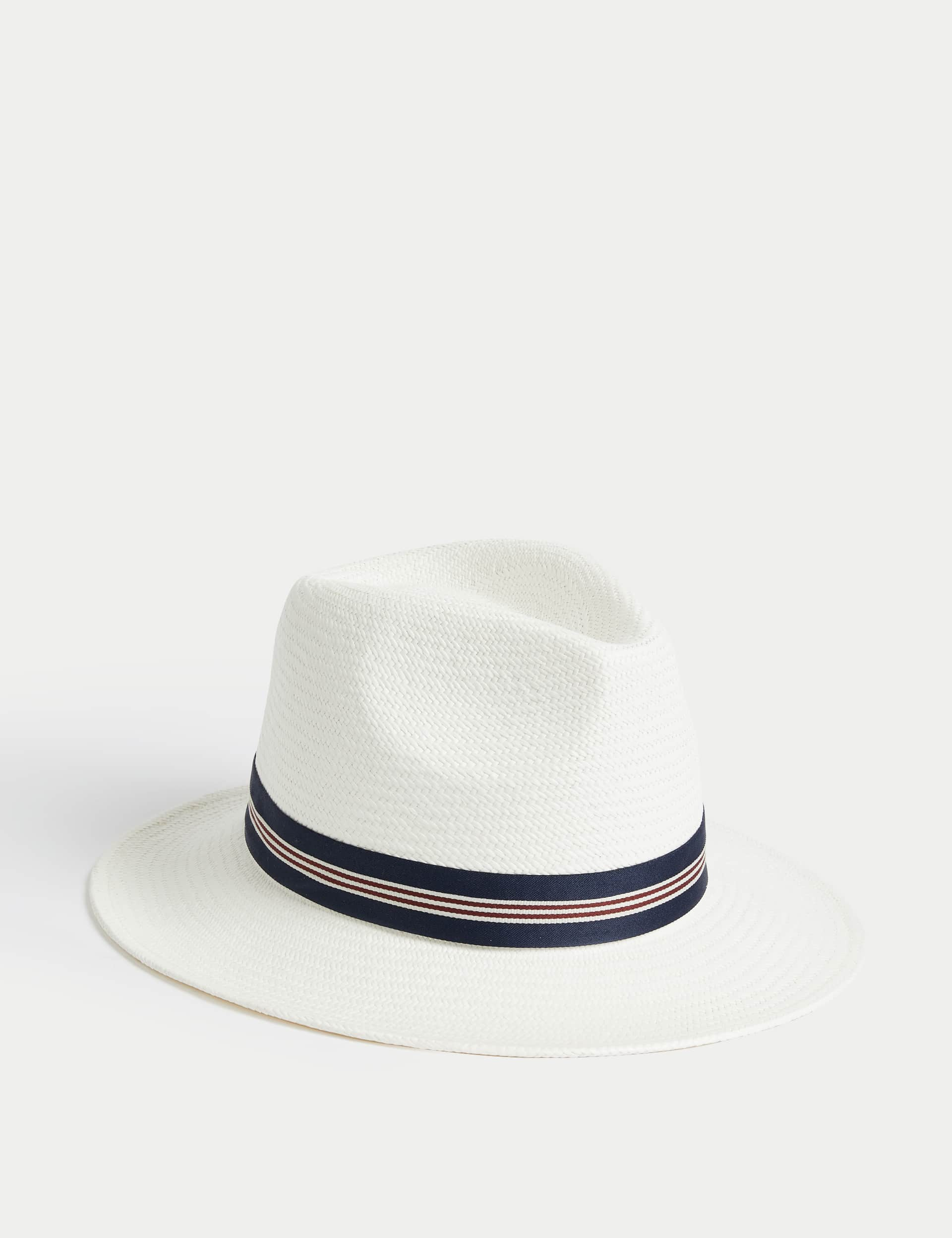 M&S Men's Straw Panama Hat - S-M - Natural Mix, Natural Mix