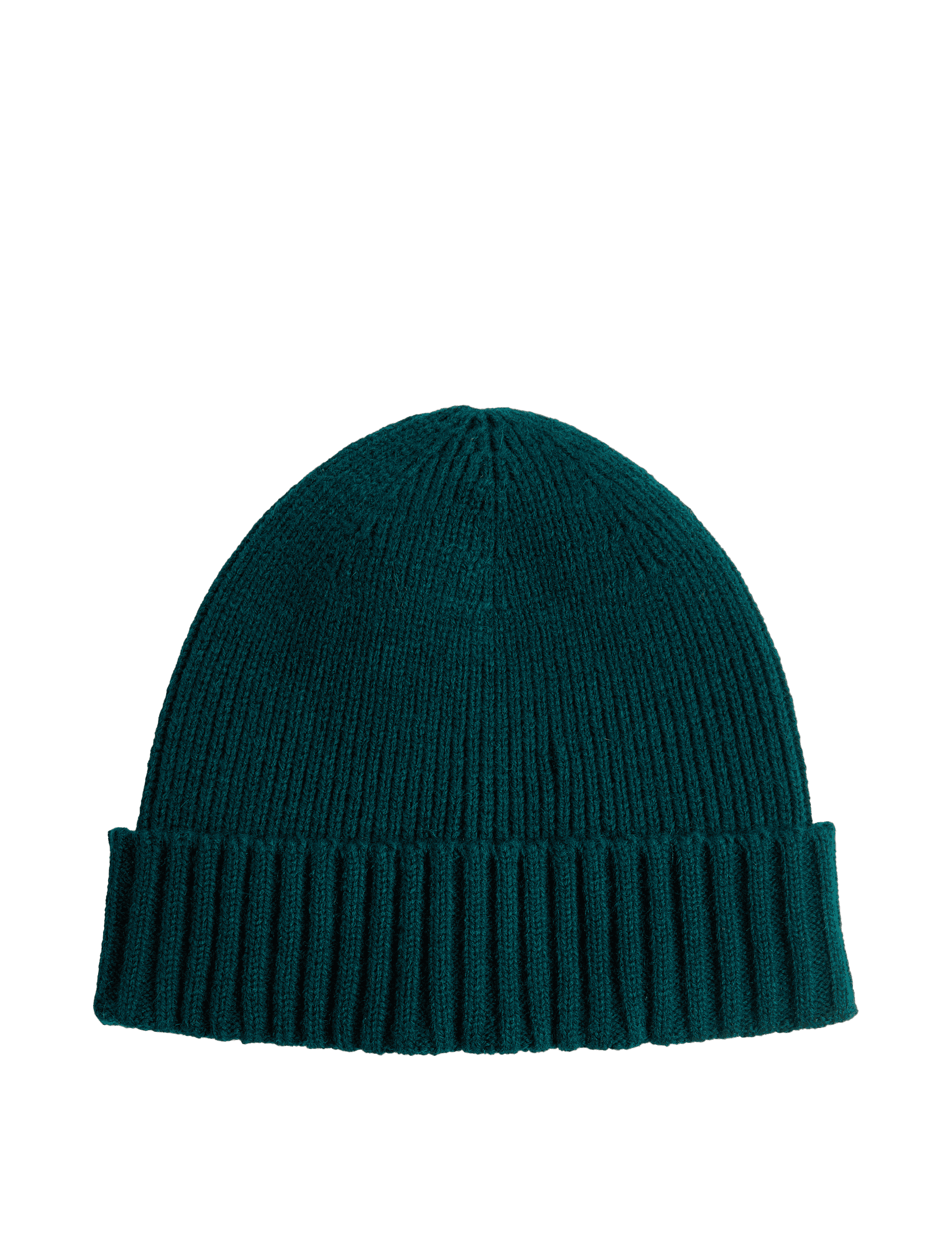 M&S Collection Men's Wool Blend Knitted Beanie Hat - one size - Green, Black,Green,Brandy,Navy