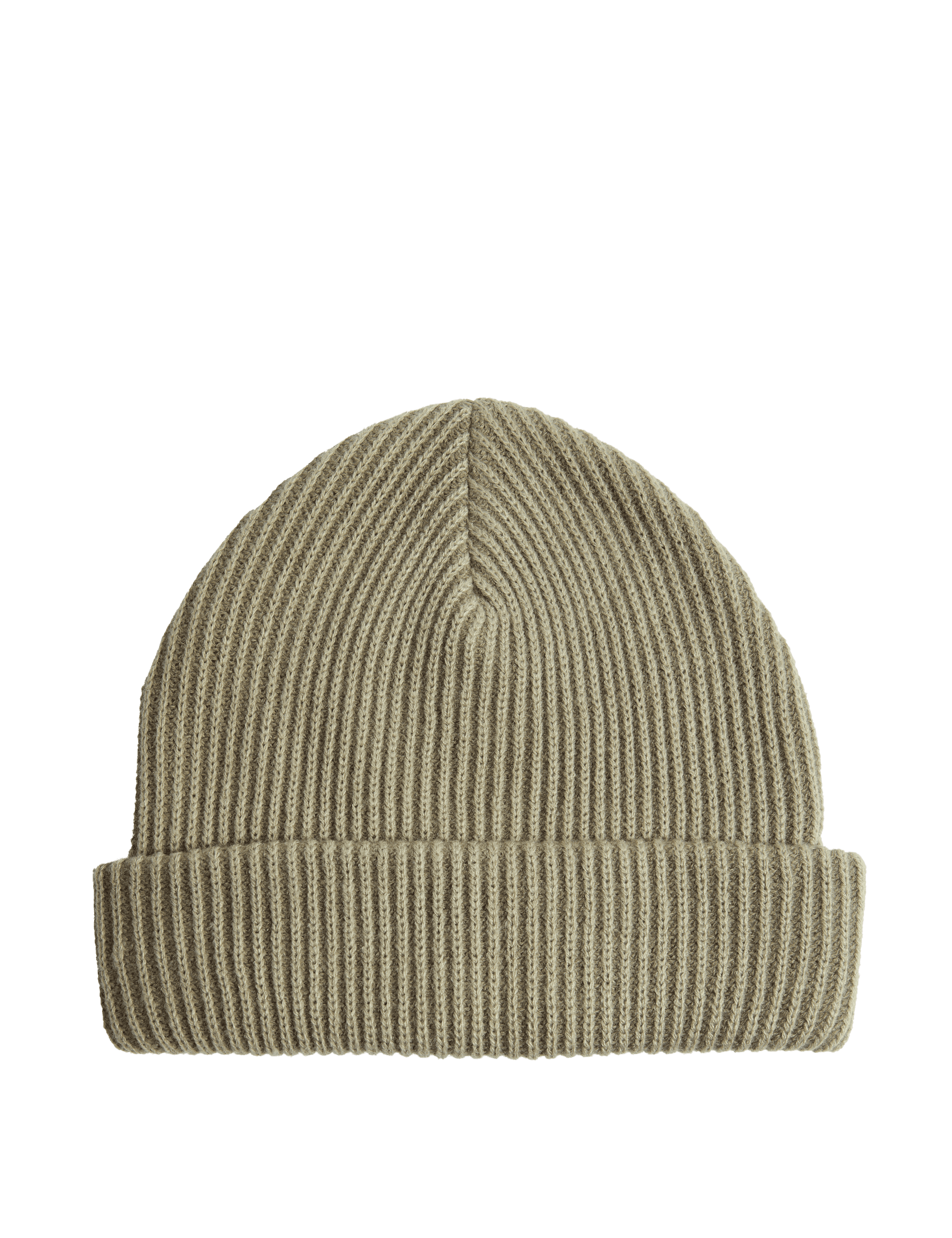 M&S Collection Men's Knitted Beanie Hat - L-XL - Sand Mix, Sand Mix,Grey Mix