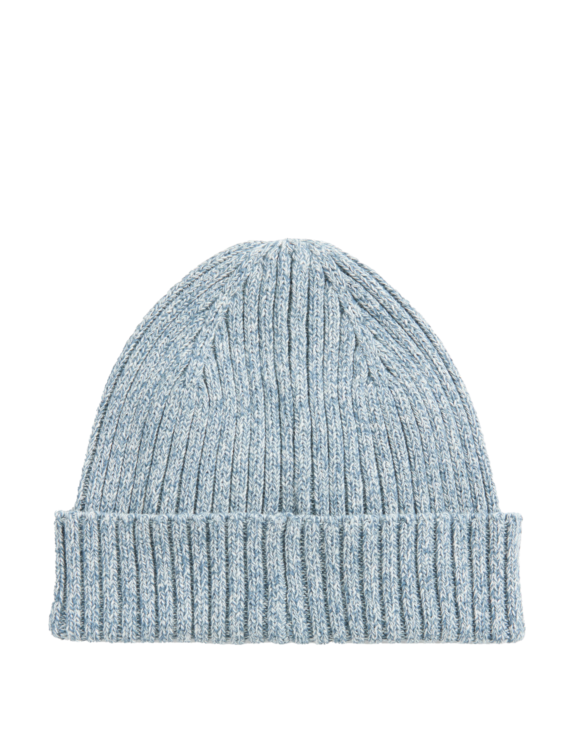 M&S Collection Men's Pure Cotton Beanie Hat - Blue Mix, Blue Mix