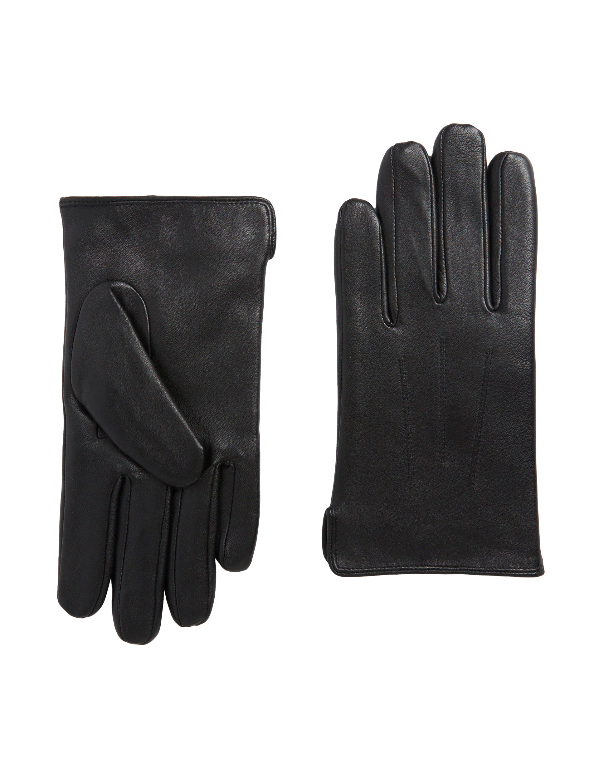 M&S Collection Men's Leather Gloves with Thermowarmth - Black, Black,Brown