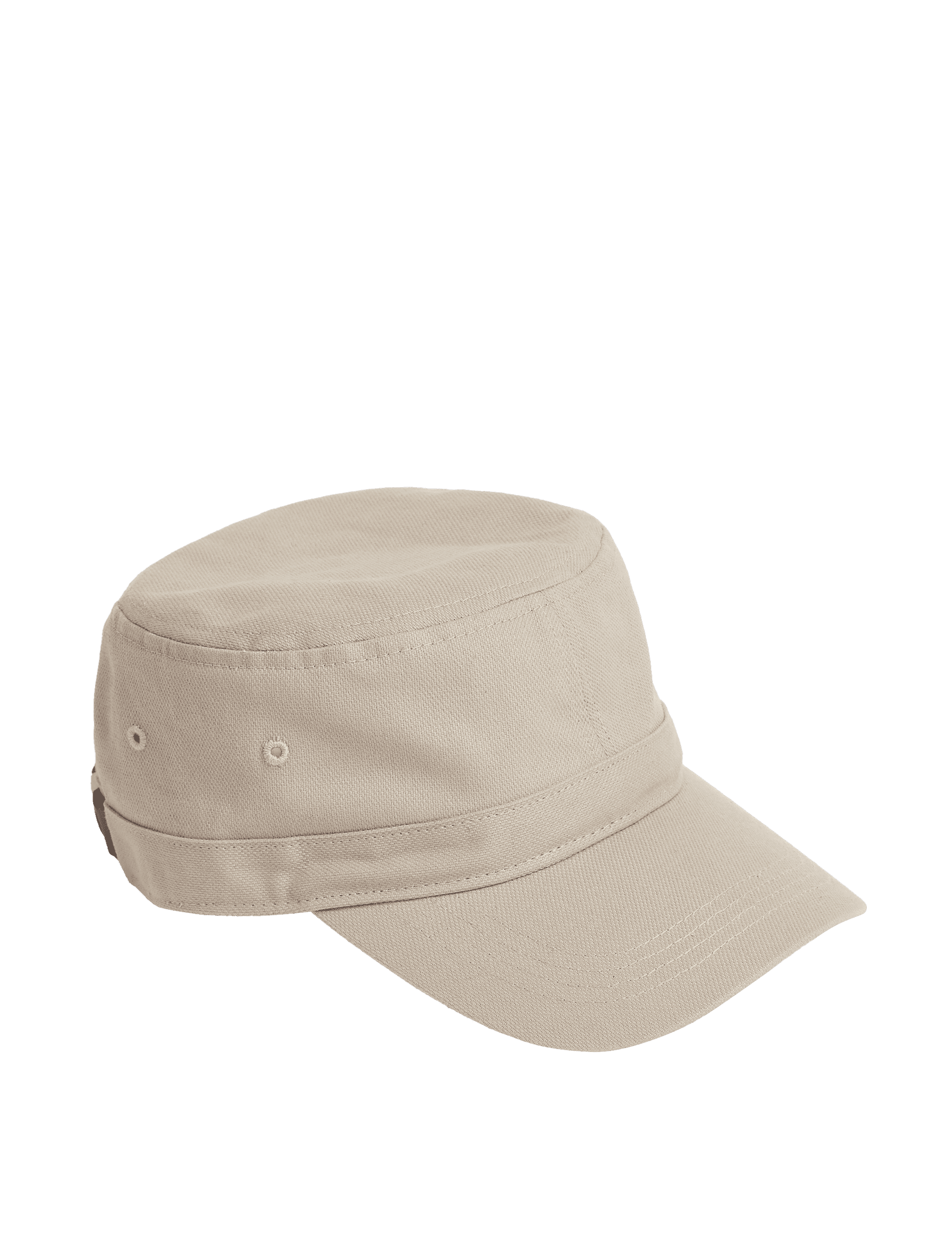 M&S Collection Men's Pure Cotton Baseball Cap - Light Sand, Dark Navy,Light Sand