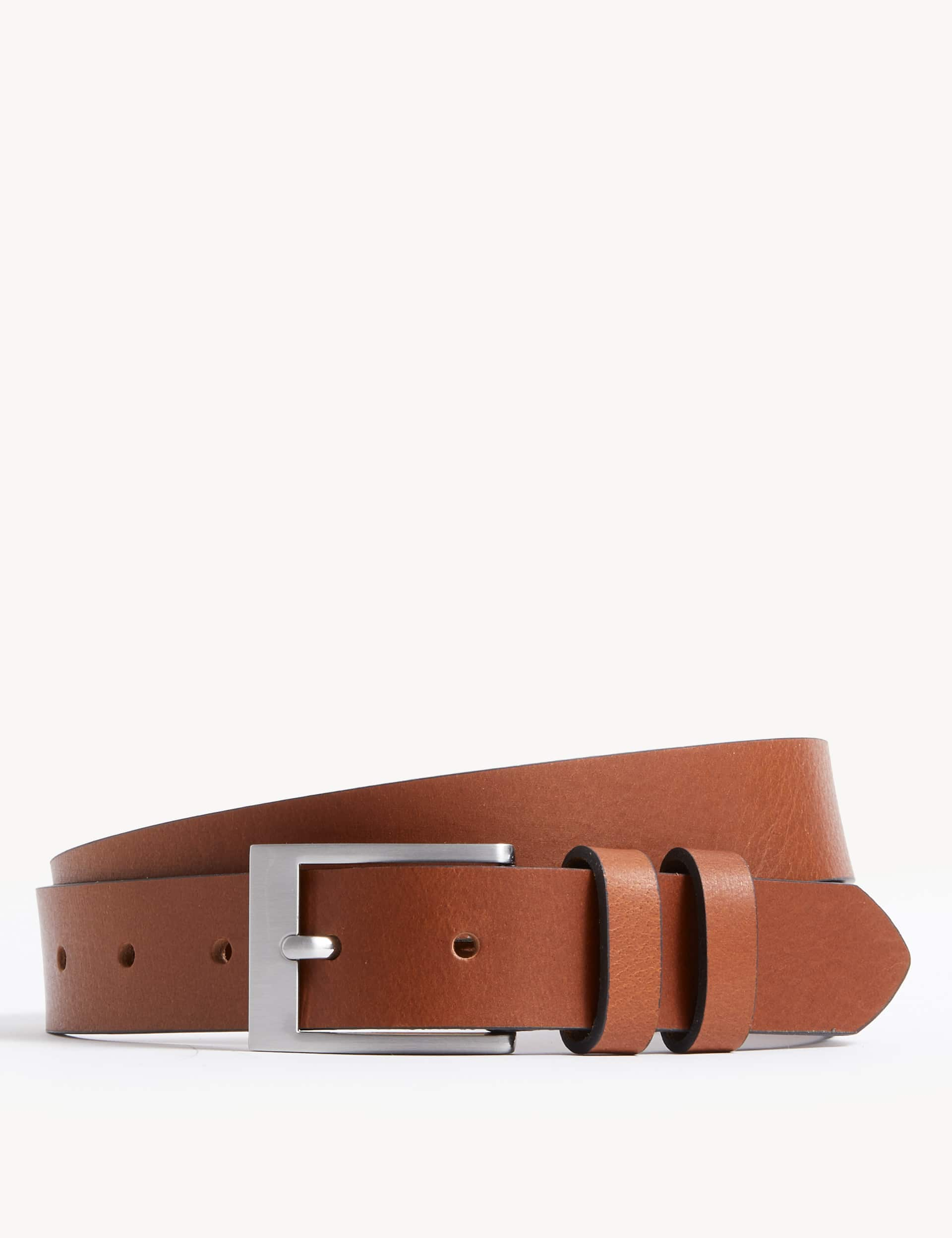 M&S Men's Leather Belt - 42-44 - Tan, Tan