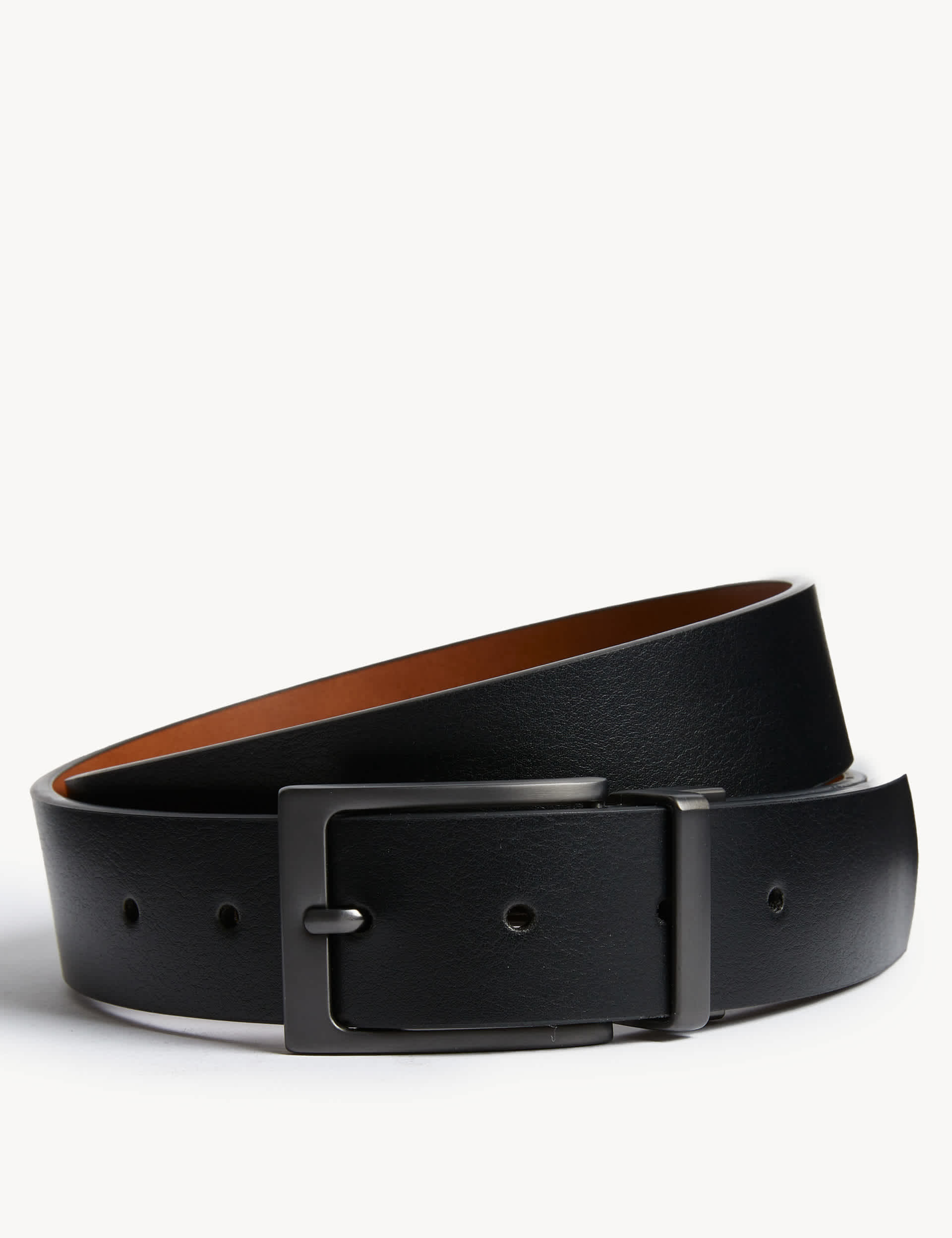 M&S Men's Casual Reversible Belt - 38-40 - Black/Brown, Black/Brown