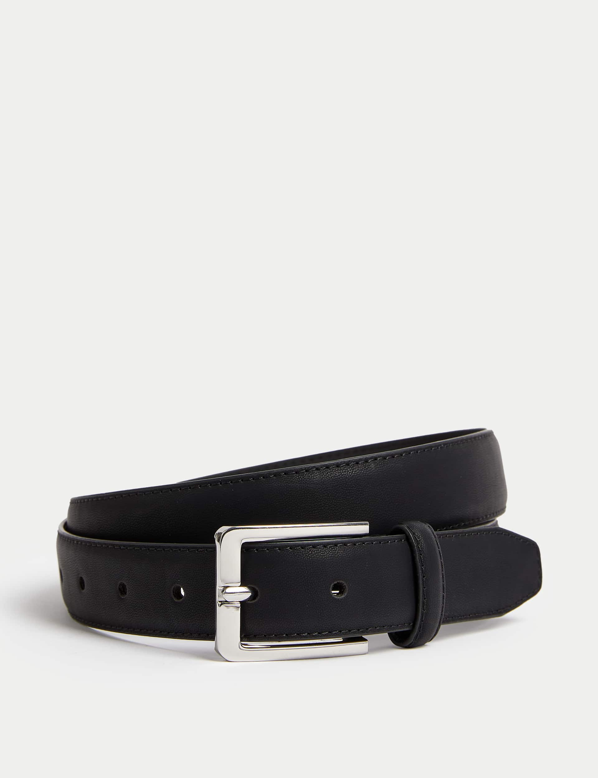 M&S Men's Smart Belt - 38-40 - Black, Black,Dark Navy,Brown