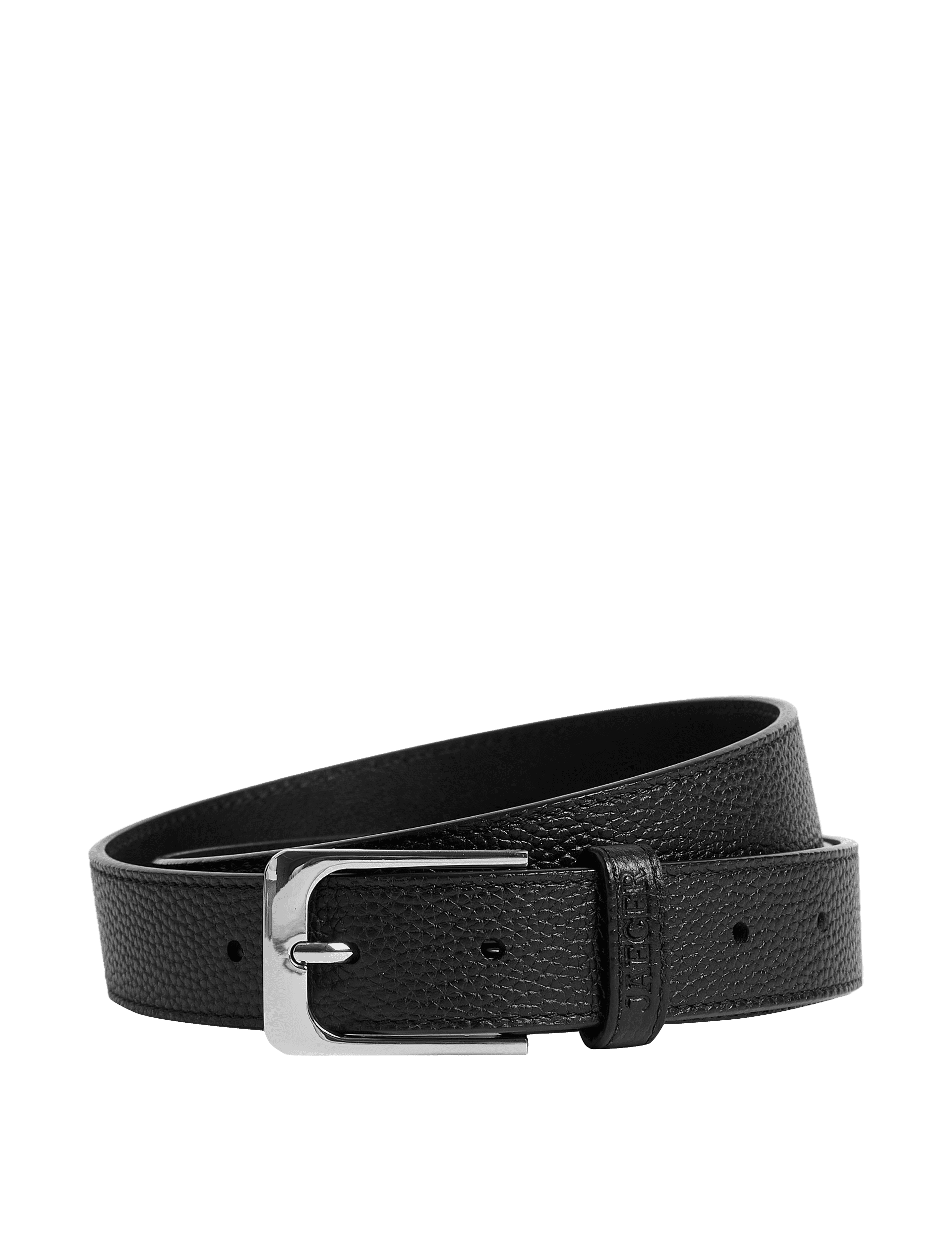 Jaeger Men's Leather Textured Belt - 38-40 - Black, Black,Brown