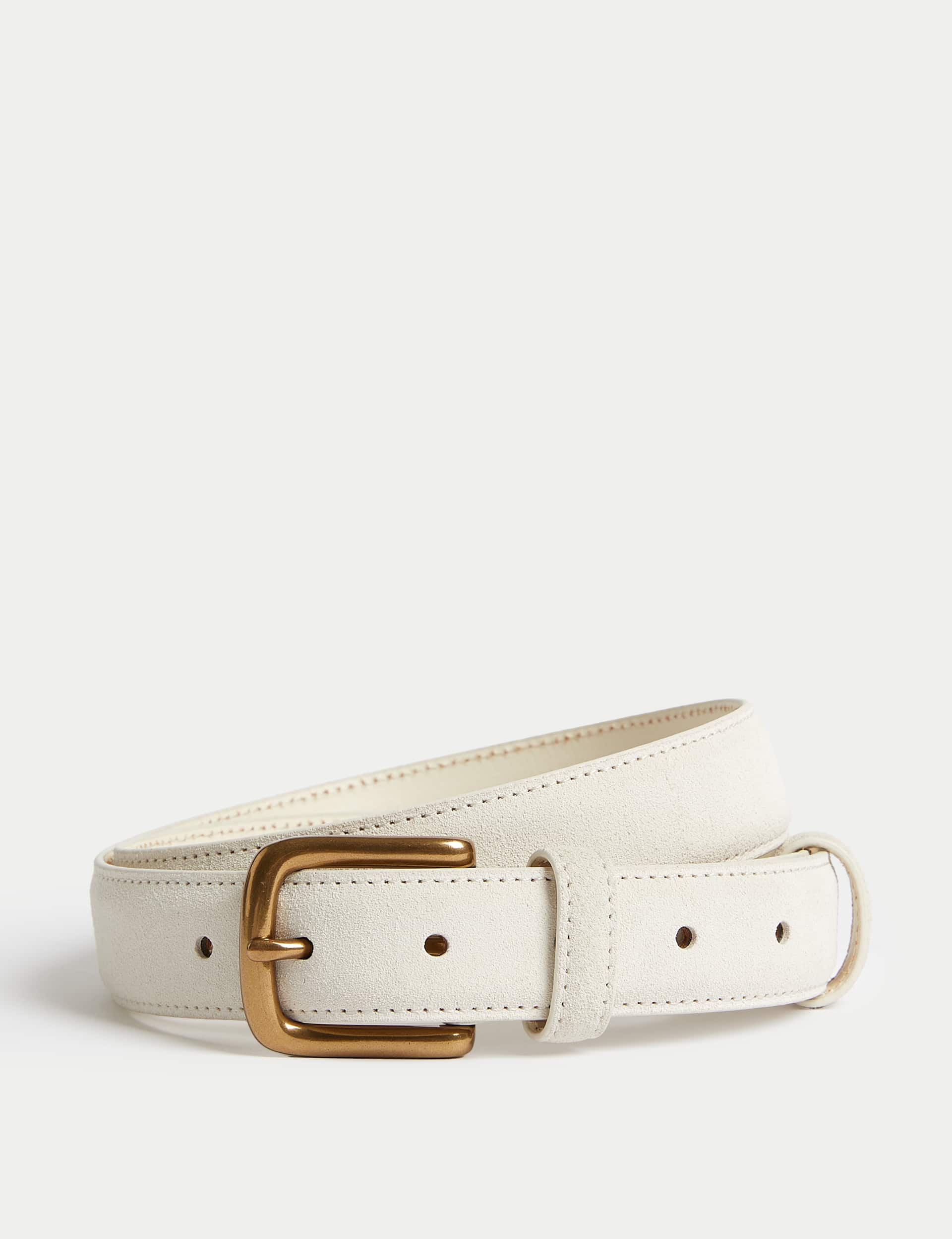 Autograph Men's Suede Belt - 34-36 - Light Stone, Tan,Navy,Light Stone,Grey