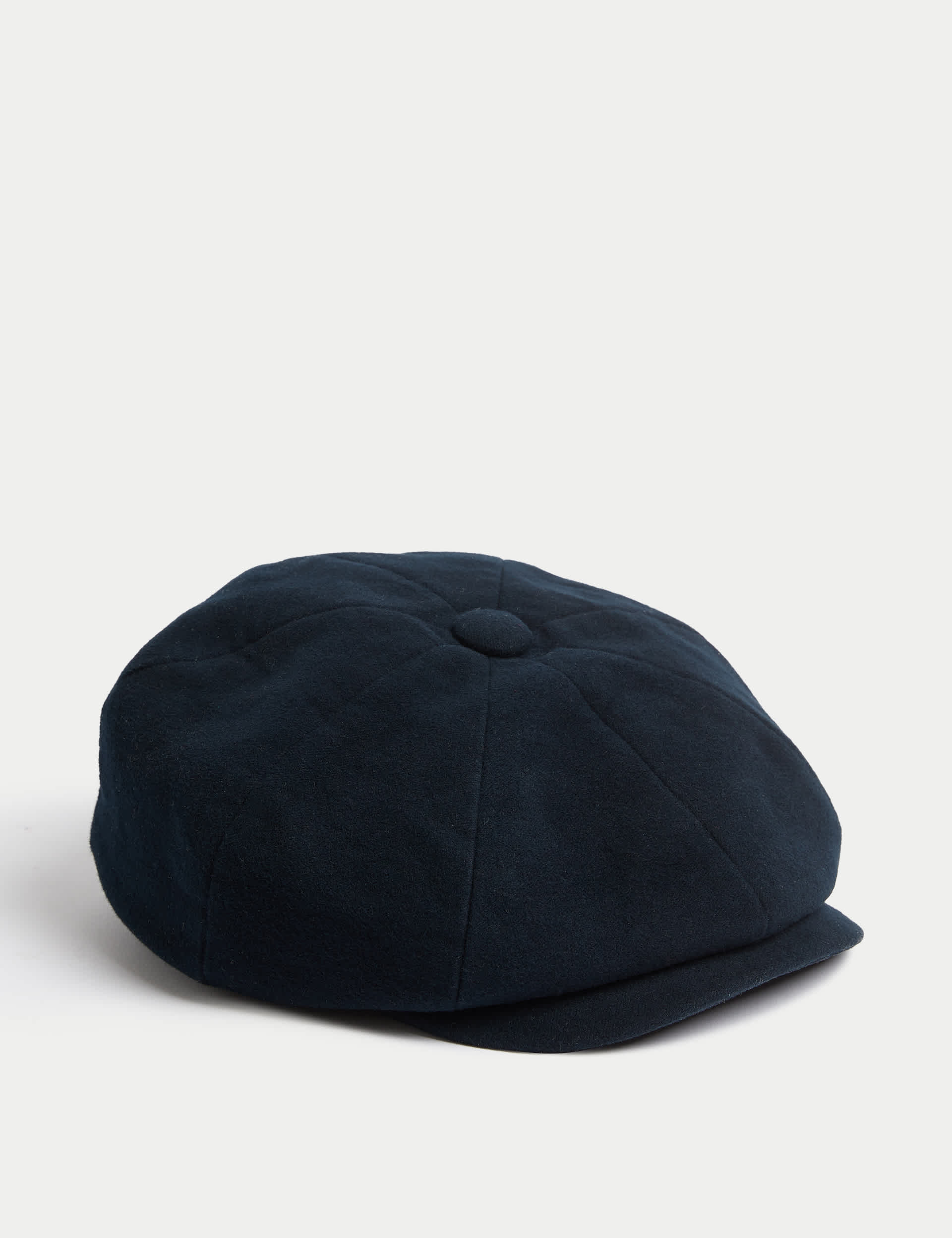 M&S Pure Cotton Baker Boys Hat with Stormwear - L-XL - Navy, Navy