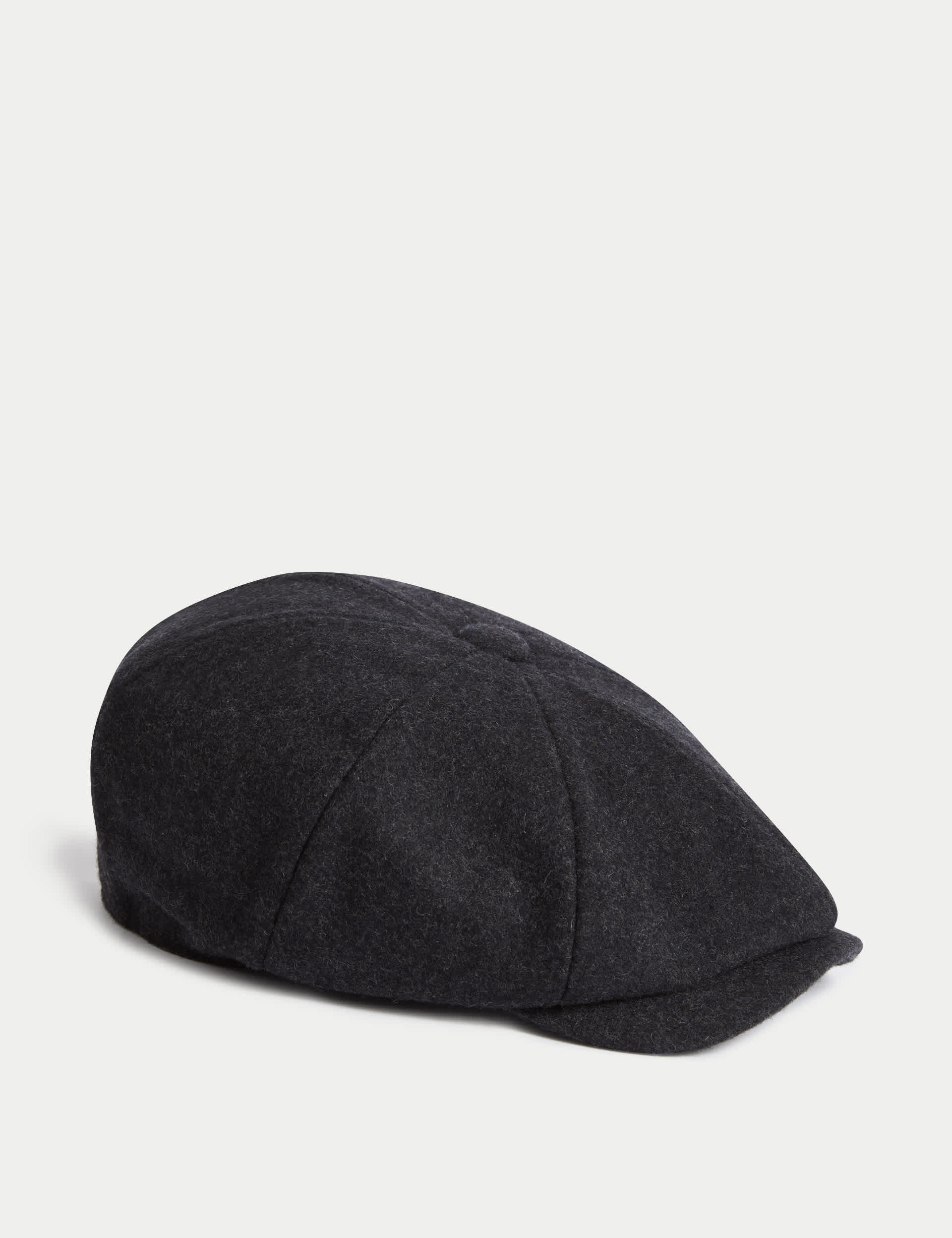 M&S X Ian Wright Wool Blend Baker Boys Hat - L-XL - Charcoal, Charcoal,Raisin,Brown