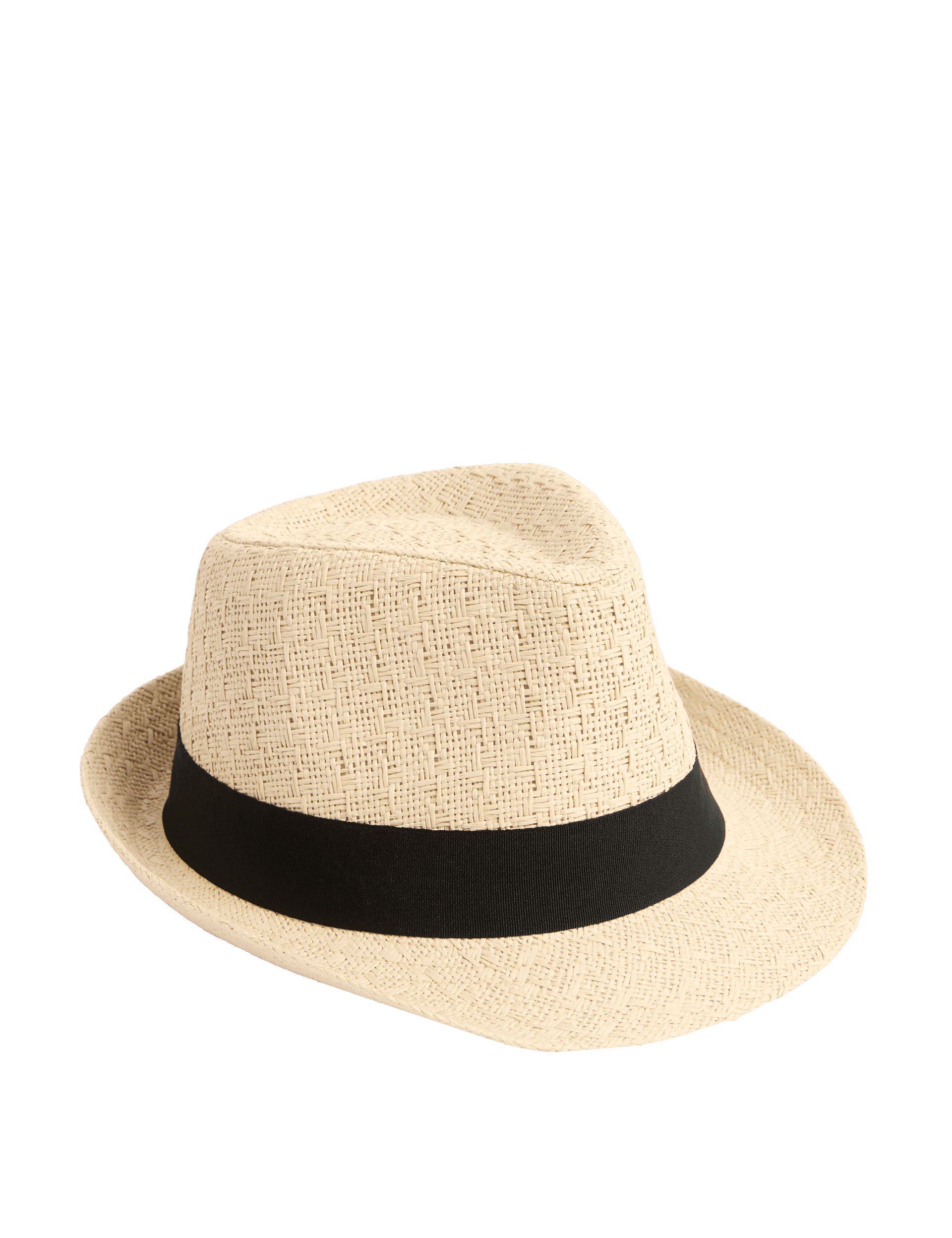 M&S Collection Men's Textured Trilby - S-M - Stone, Stone