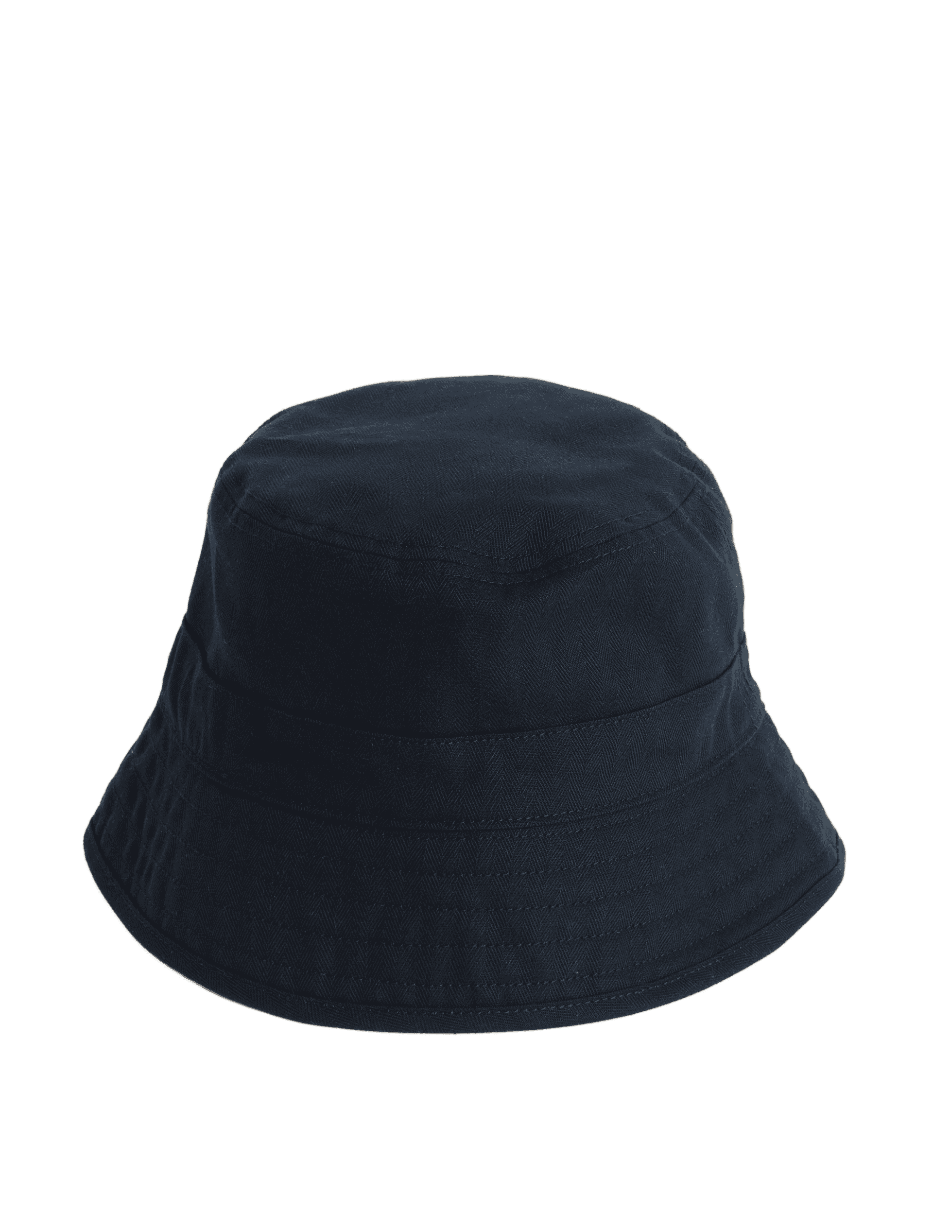 M&S Collection Men's Pure Cotton Herringbone Bucket Hat - L-XL - Navy, Navy