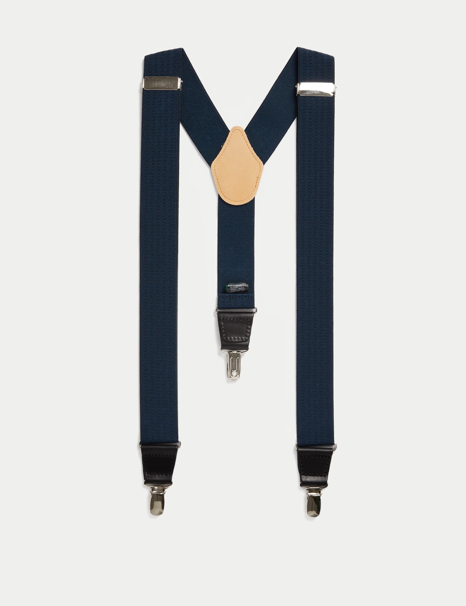 M&S Men's Adjustable Braces - one size - Navy, Navy