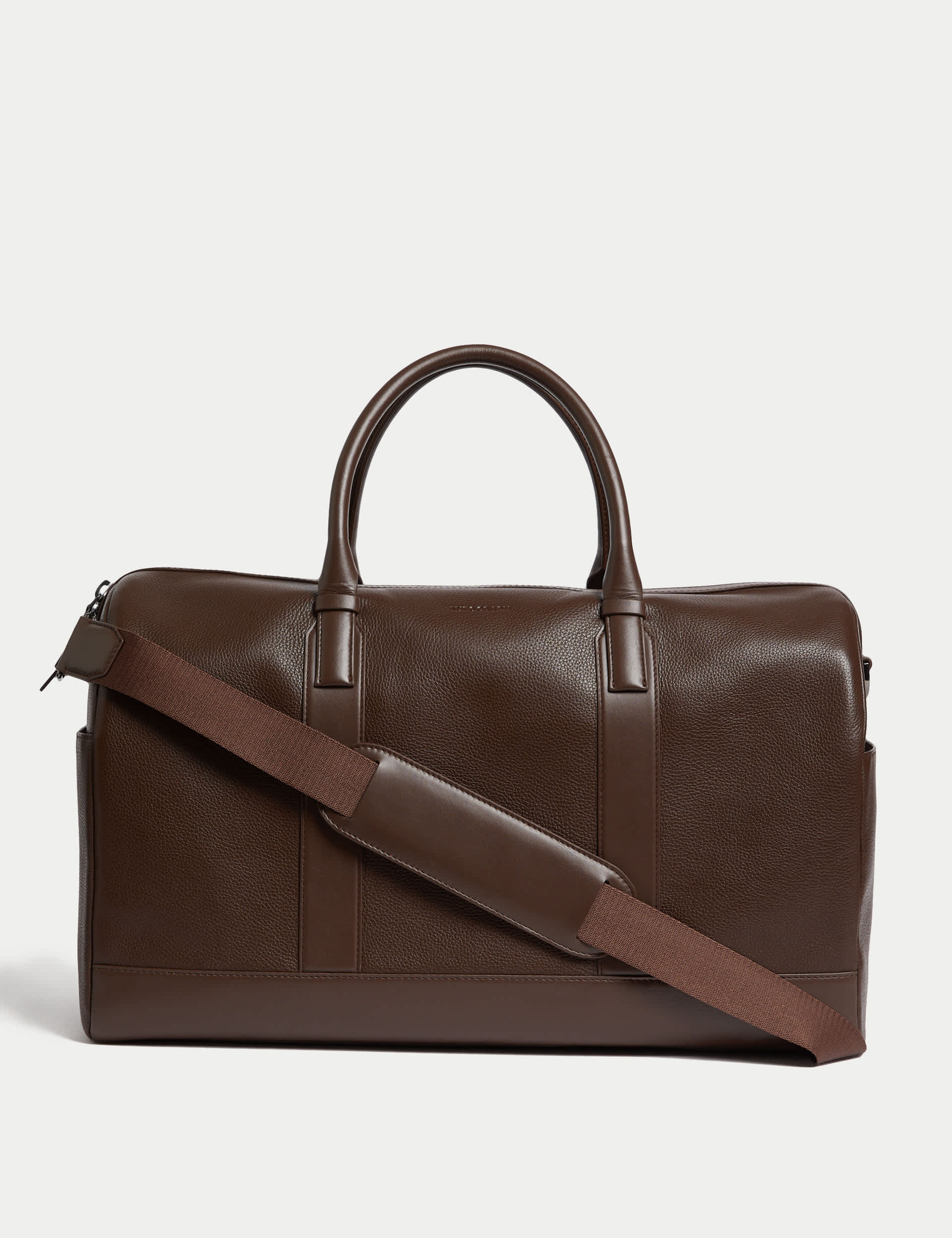 Autograph Men's Leather Weekend Bag - Brown, Black,Brown