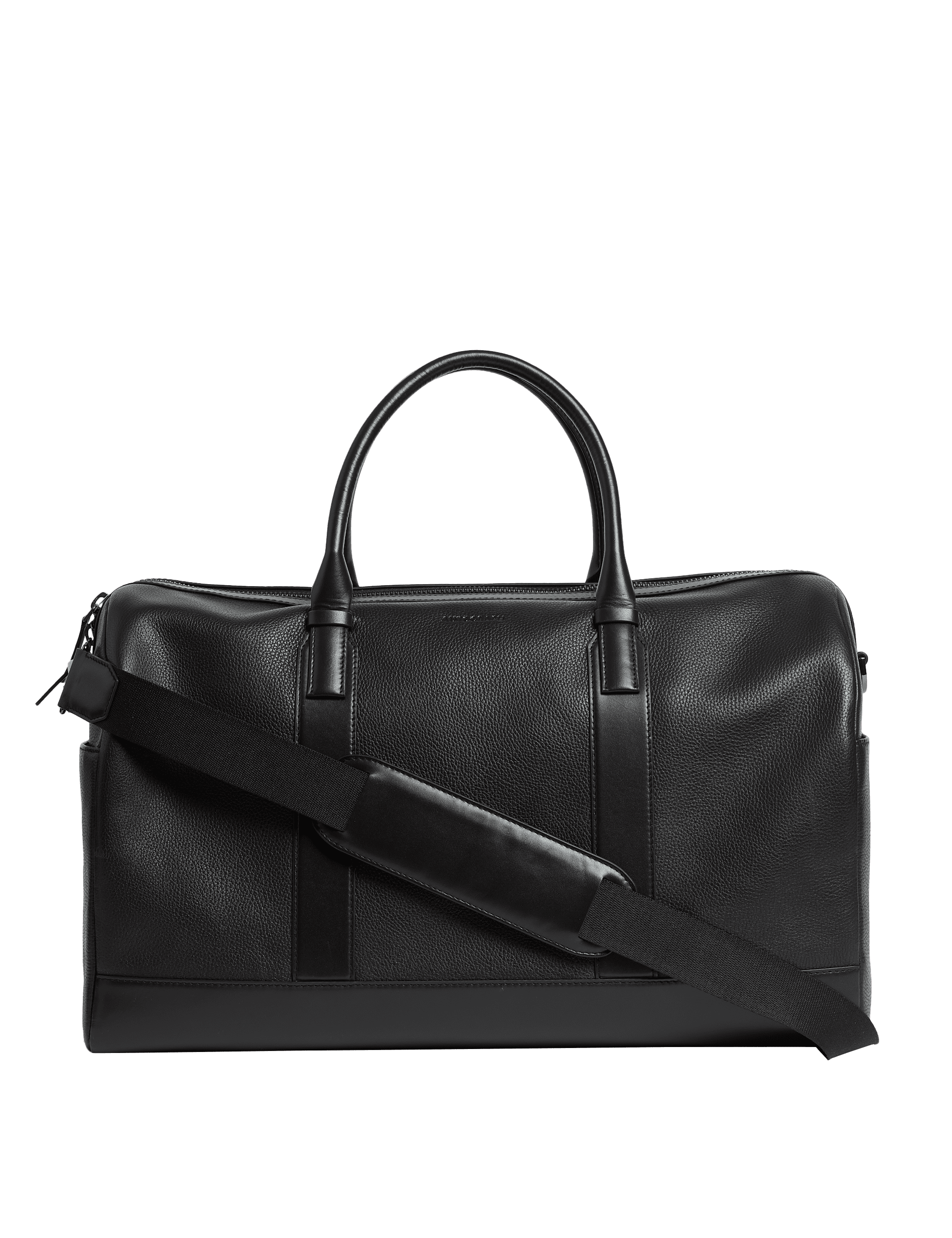 Autograph Men's Leather Weekend Bag - one size - Black, Black,Brown