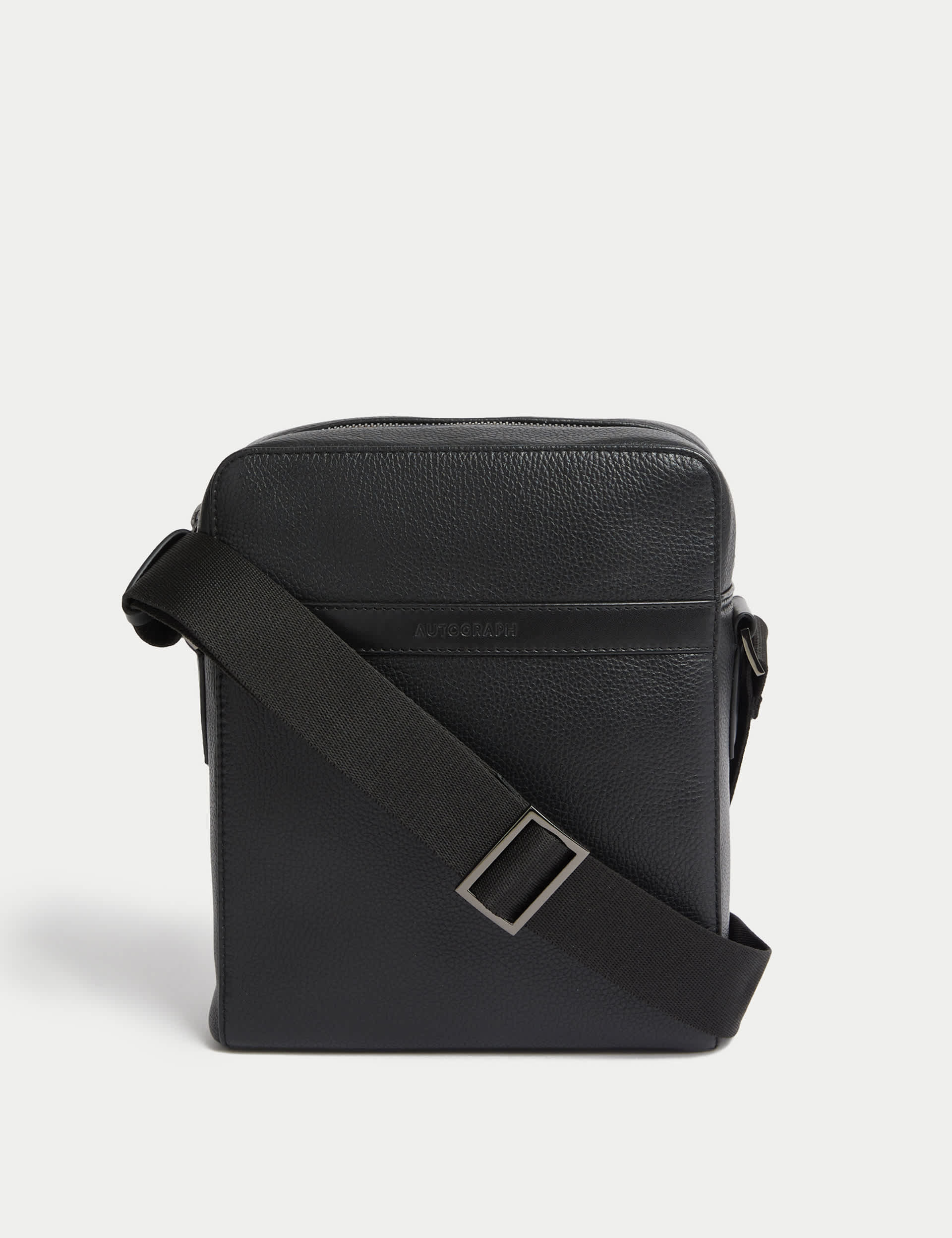 Autograph Men's Leather Pebble Grain Cross Body Bag