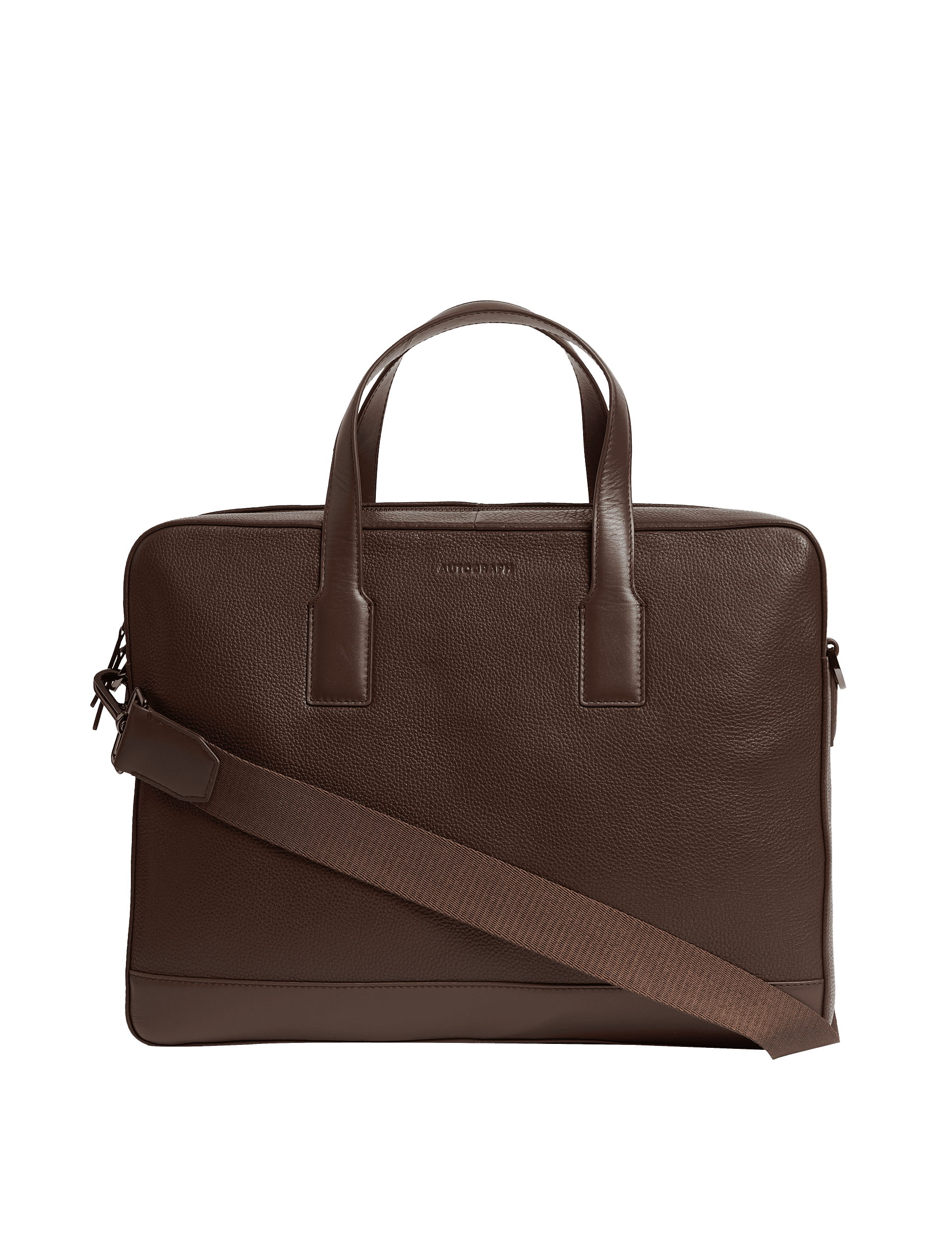 Autograph Men's Leather Laptop Bag - one size - Brown, Brown,Black,Dark Navy