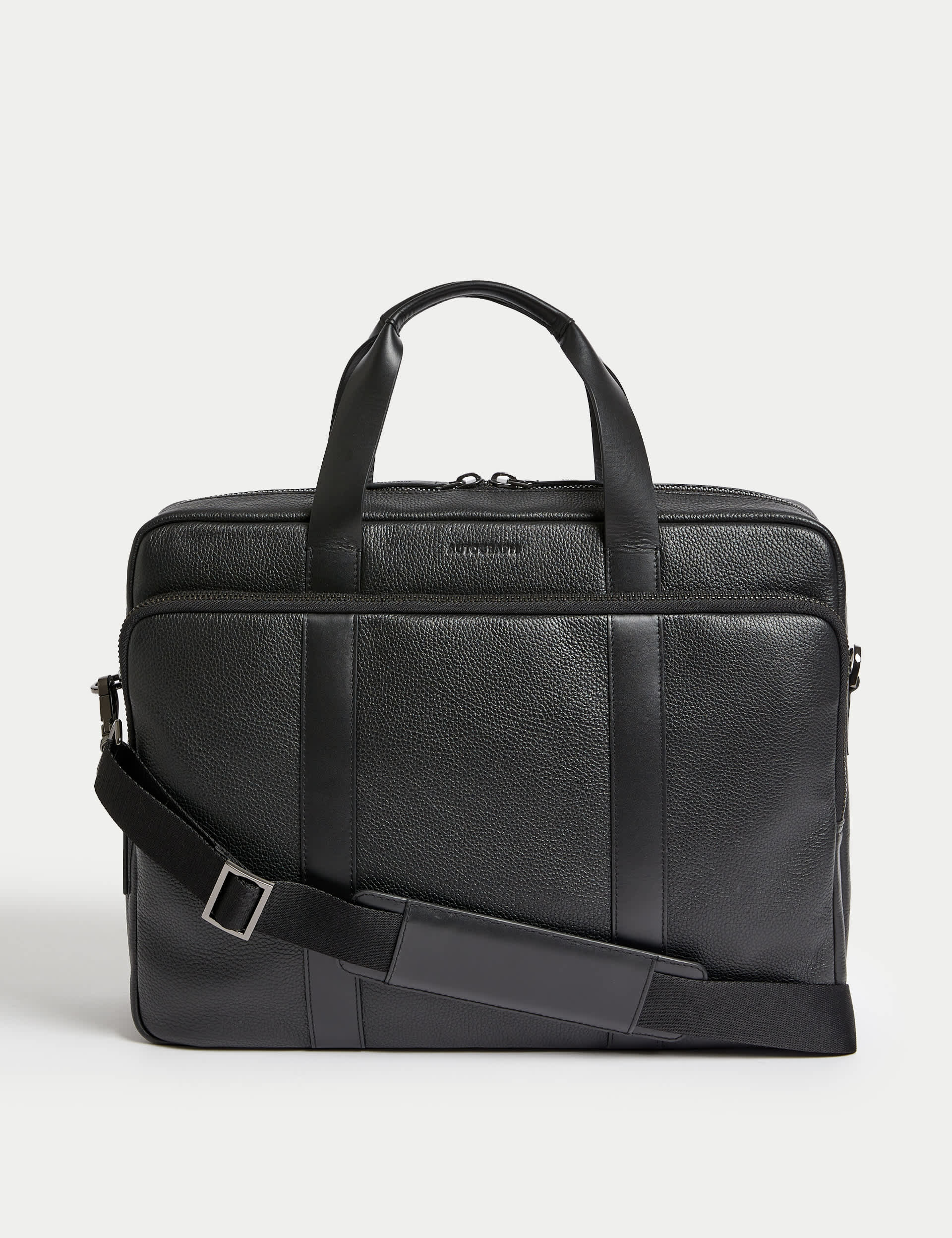 Autograph Men's Leather Laptop Bag - one size - Black, Black