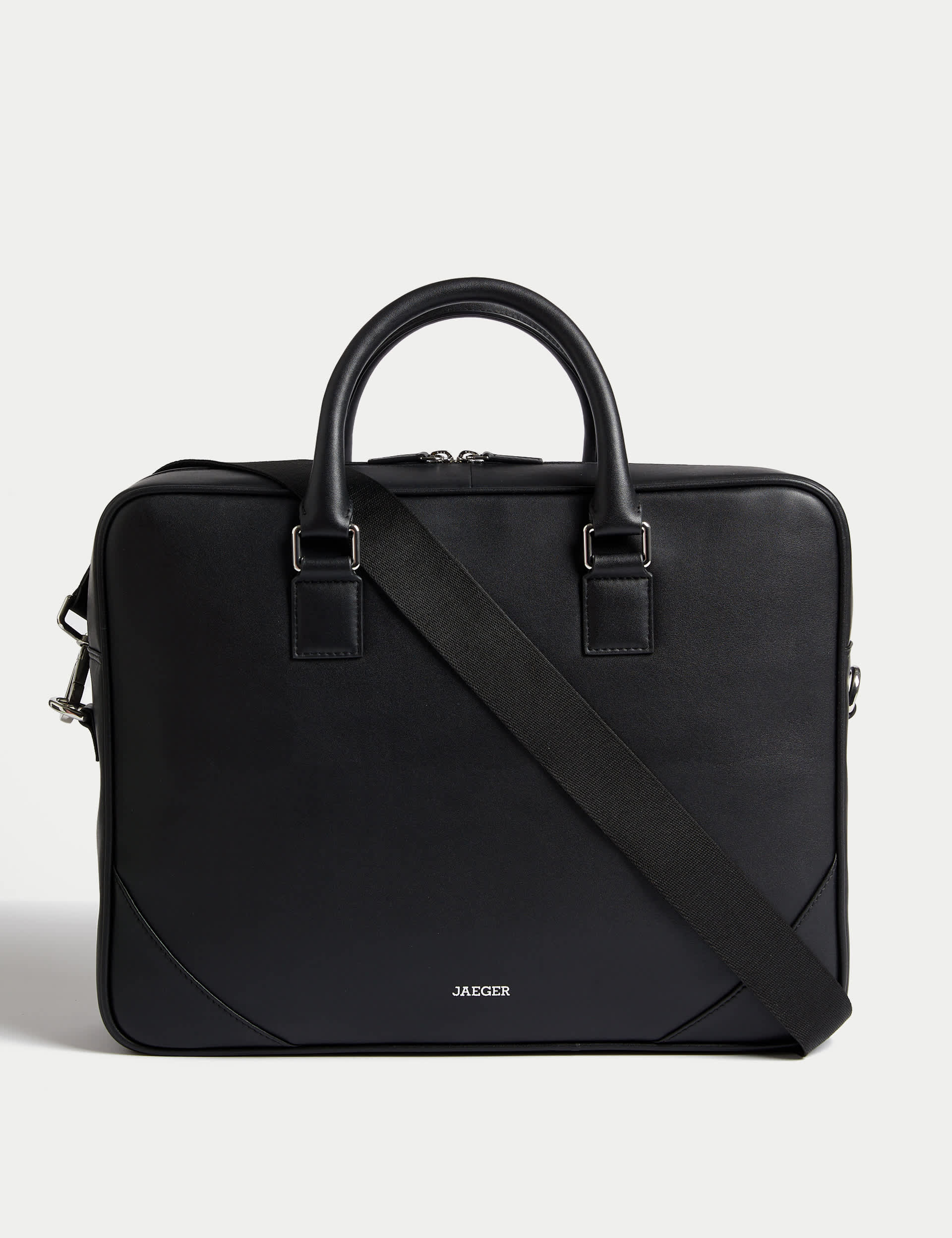 Jaeger Men's Leather Laptop Bag