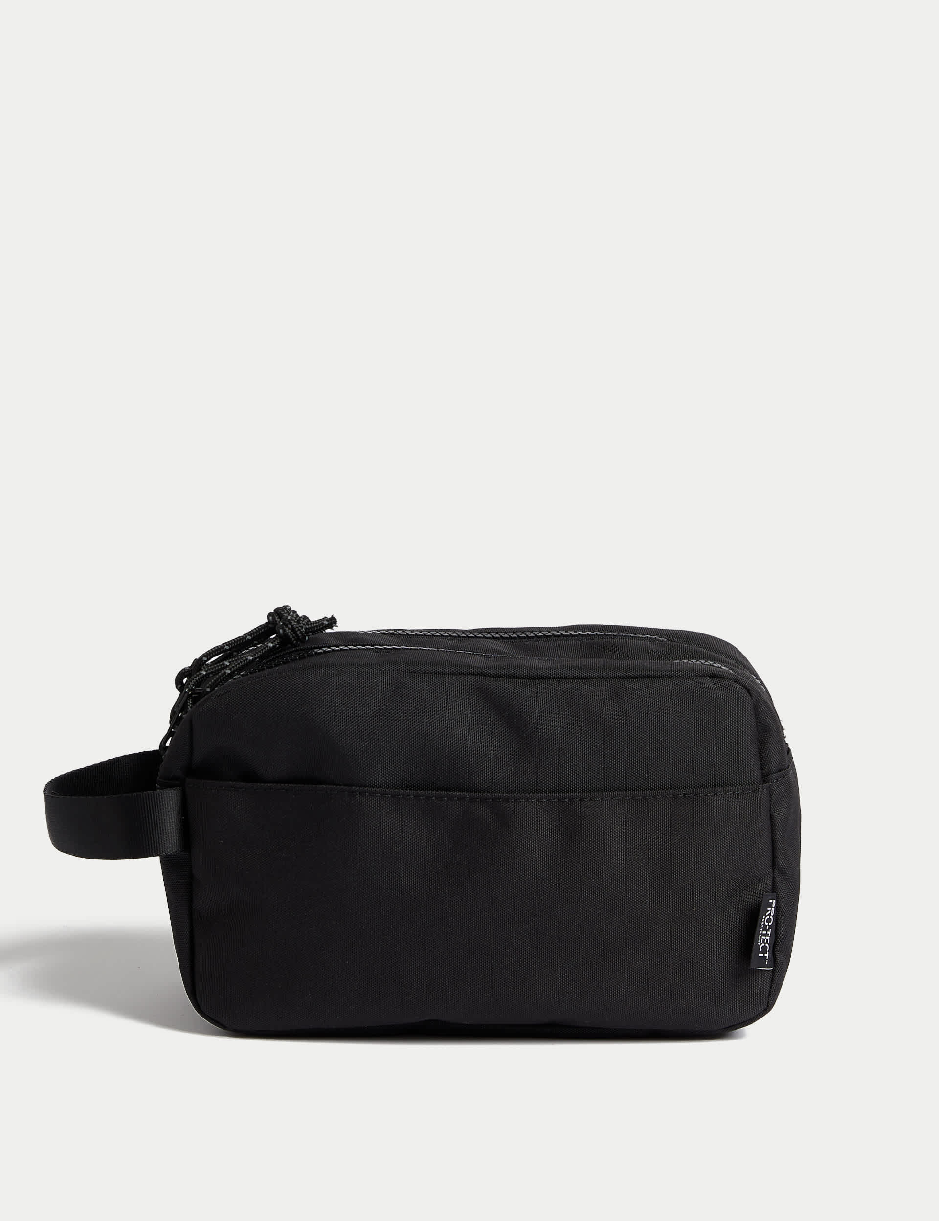 M&S Men's Recycled Polyester Pro-Tect Washbag - one size - Black, Black